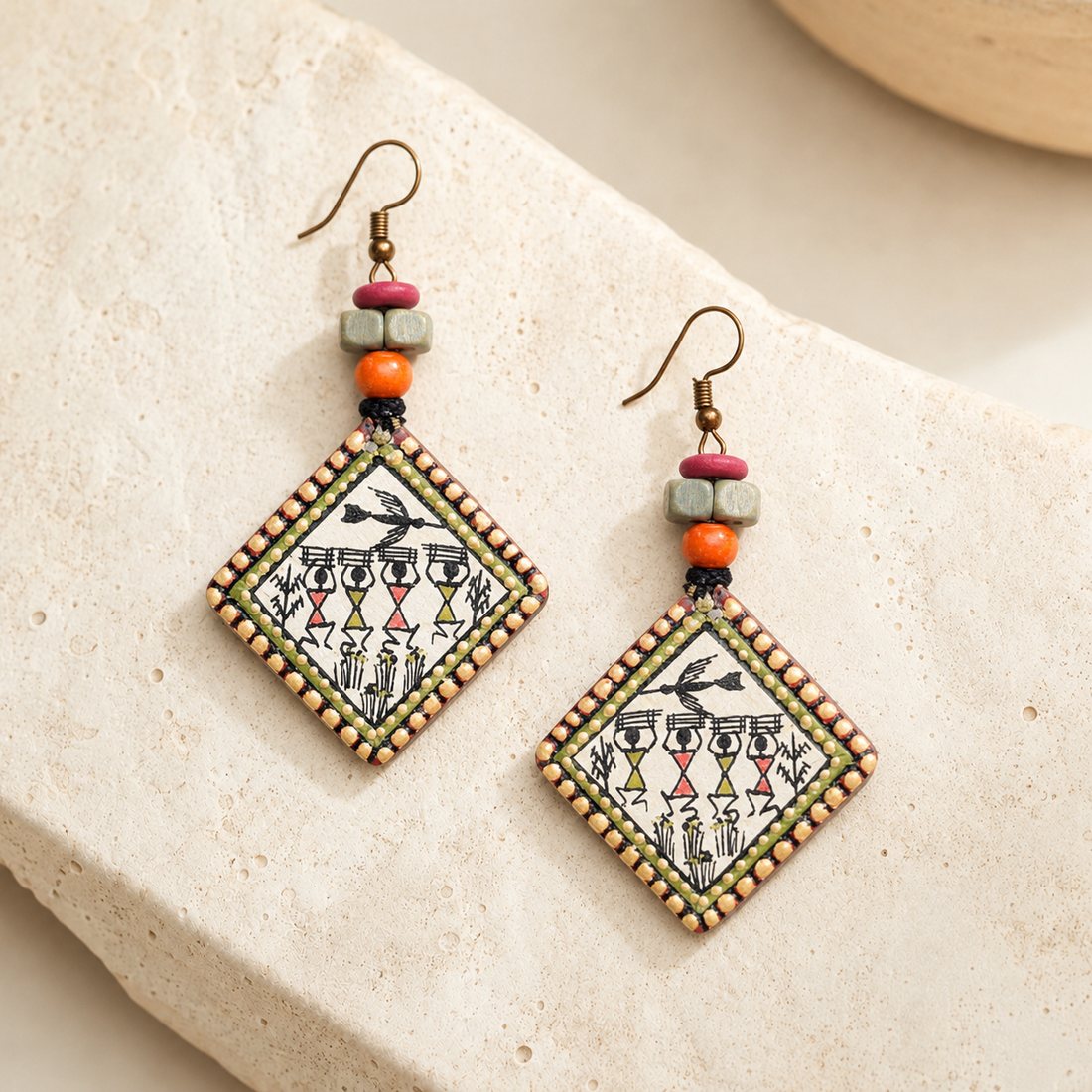 Jeda-II Tribal Art Earrings