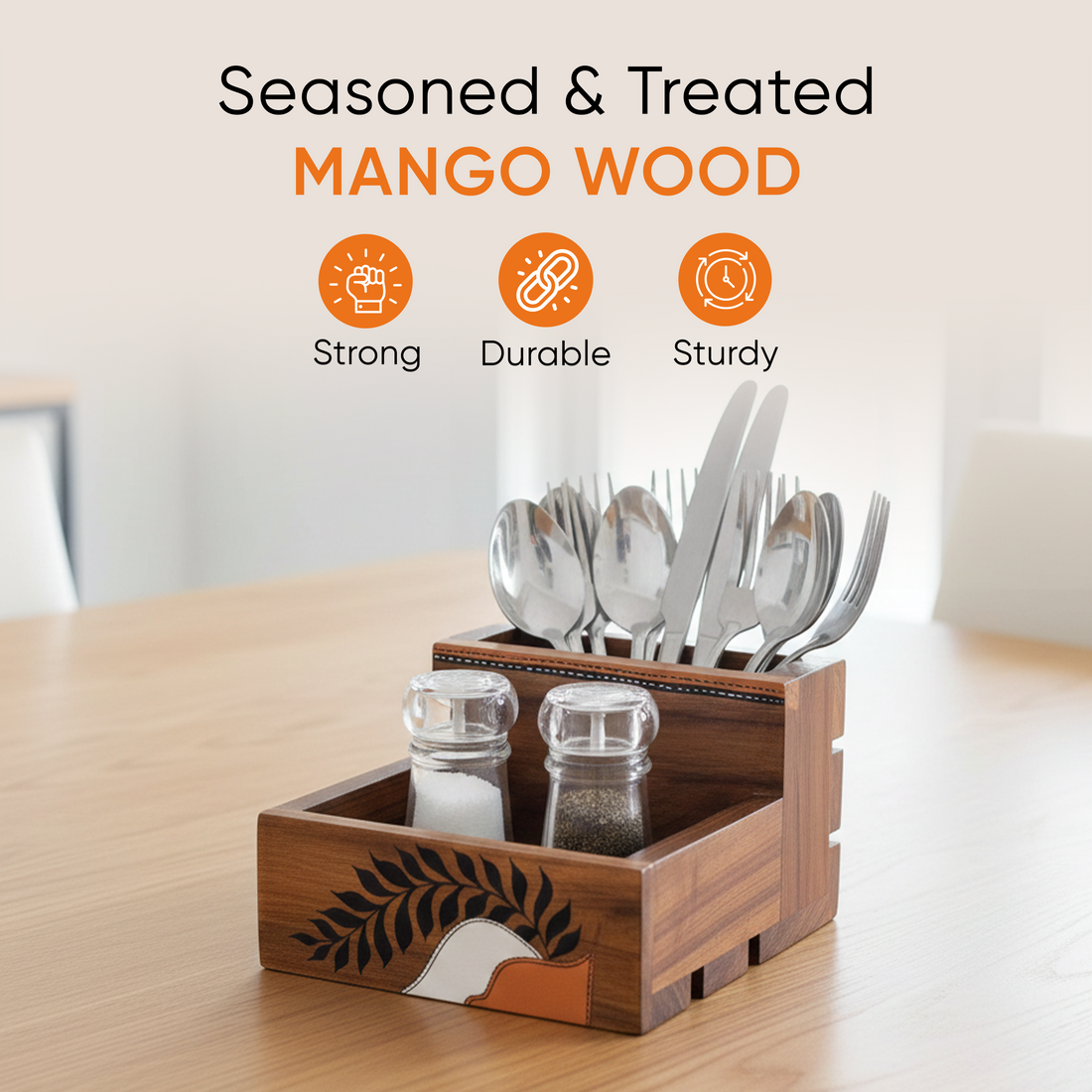 Warli Lifestyle Condiments Holder Box (6x6.5x4.5)