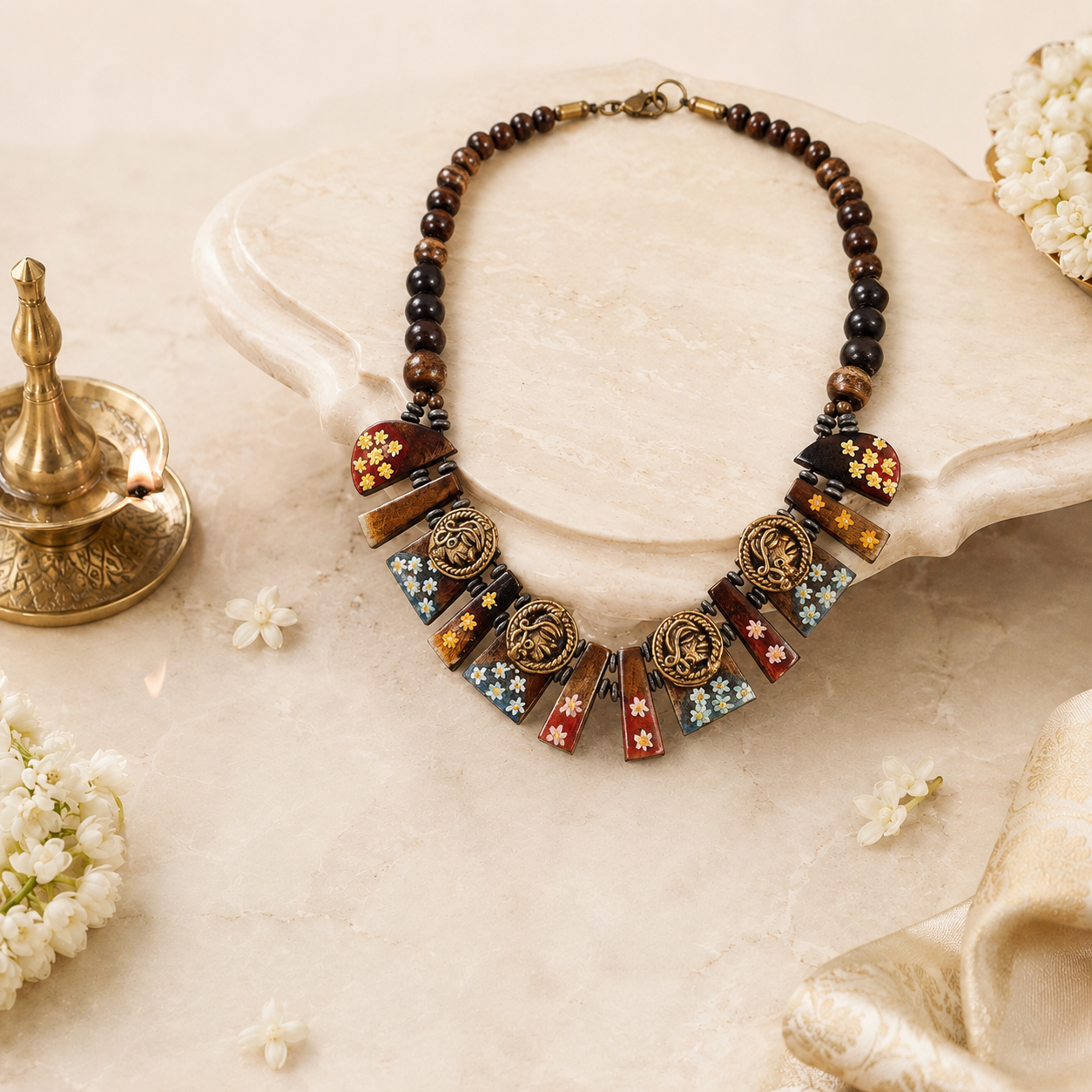 Boho Wanderlust Tassel Necklace Handcrafted Ethnic Necklace