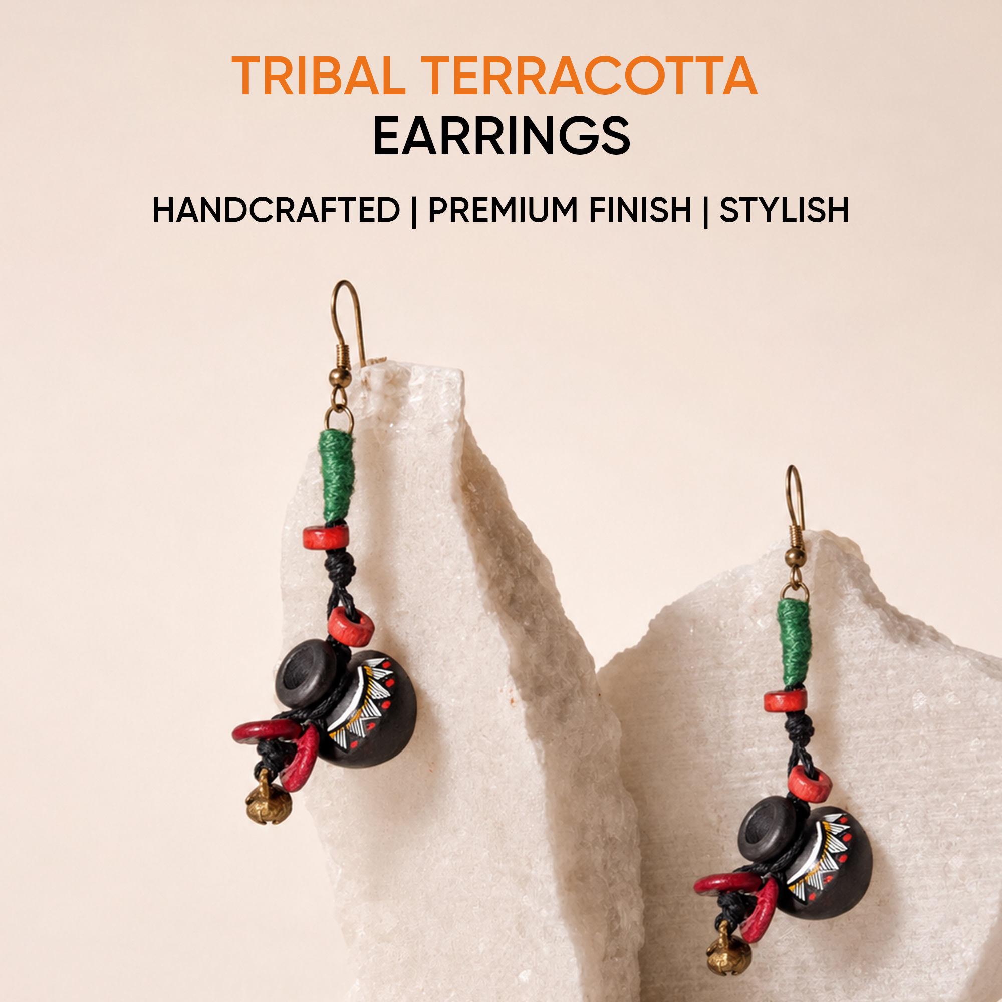 Tribal Terracotta Danglers