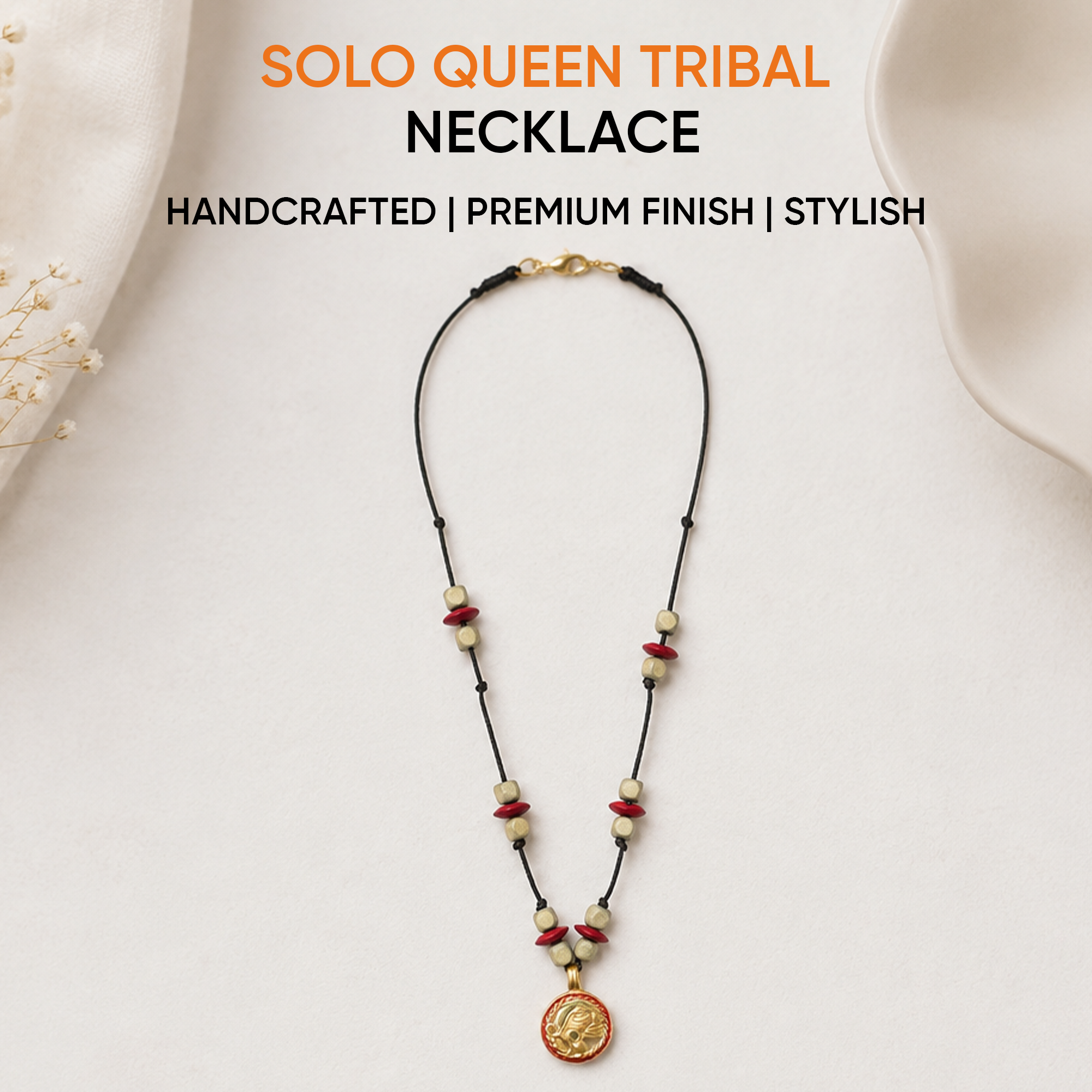 The Solo Queen Handcrafted Tribal Necklace