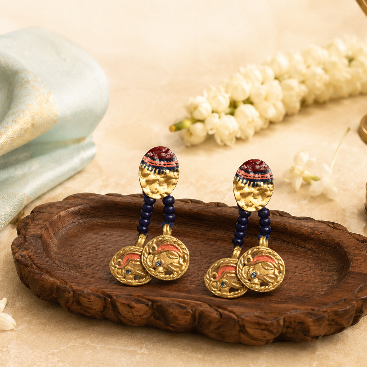 Queens Twins Handcrafted Tribal Earrings