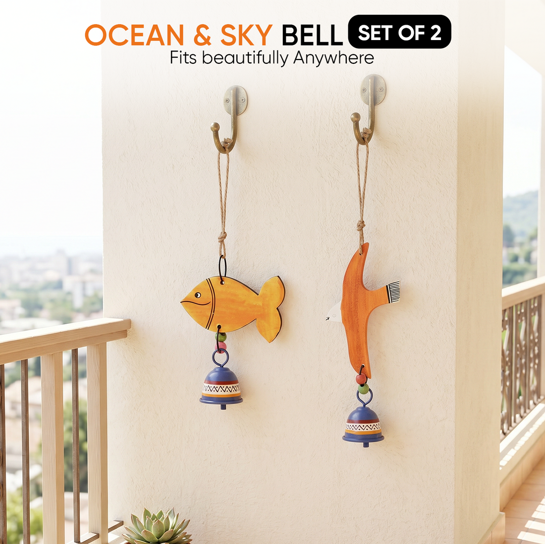 Ocean & Sky Harmony Wind Chime Set