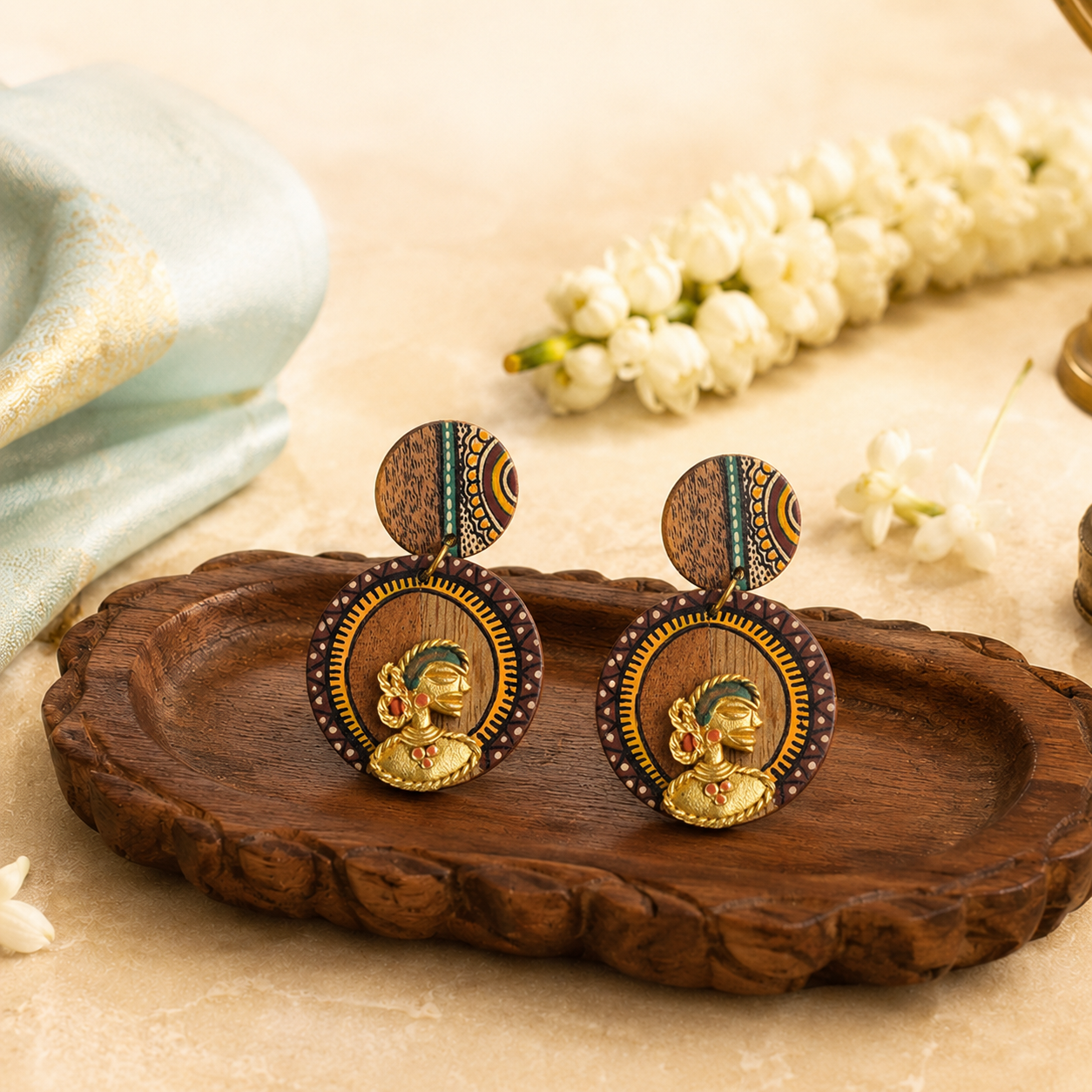 Queen Jade Handcrafted Earrings