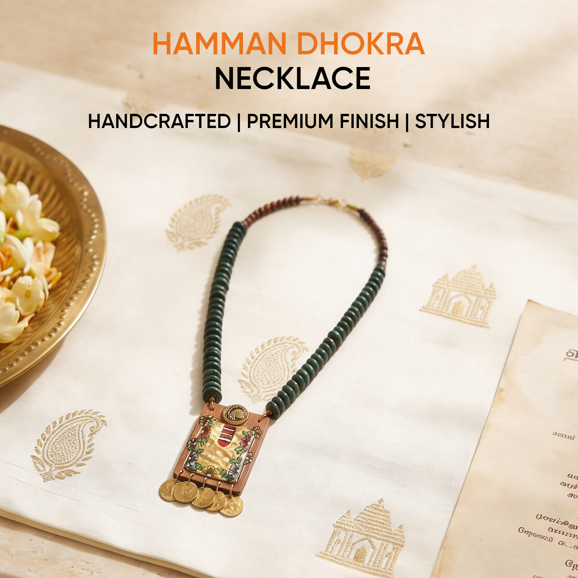 The Princess Hamman' Handcrafted Tribal Dhokra Necklace