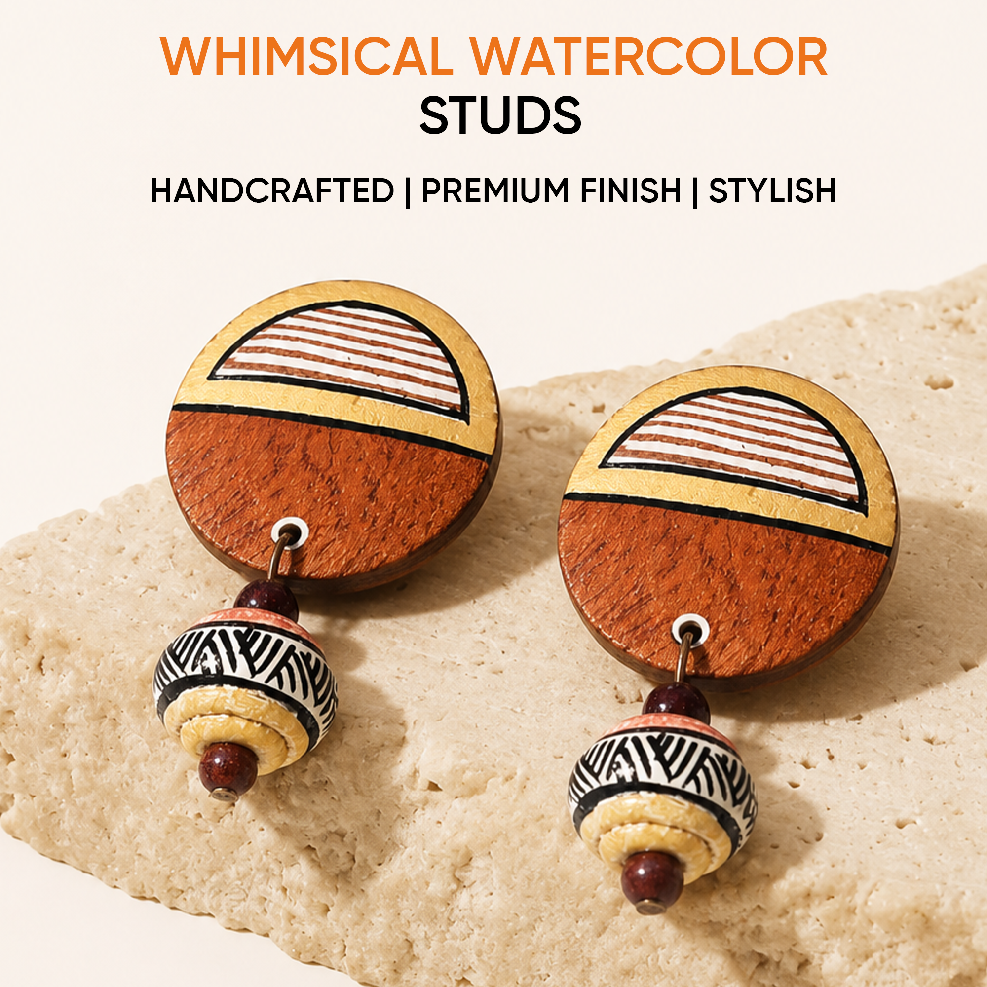 Whimsical Watercolor Studs