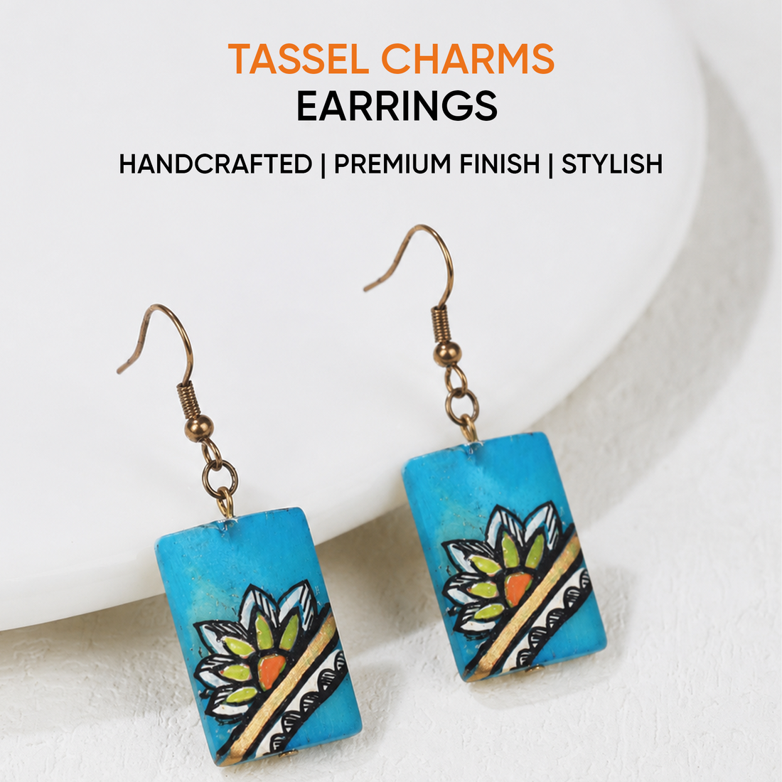 Whimsical Tassel Charms Ethnic Earrings