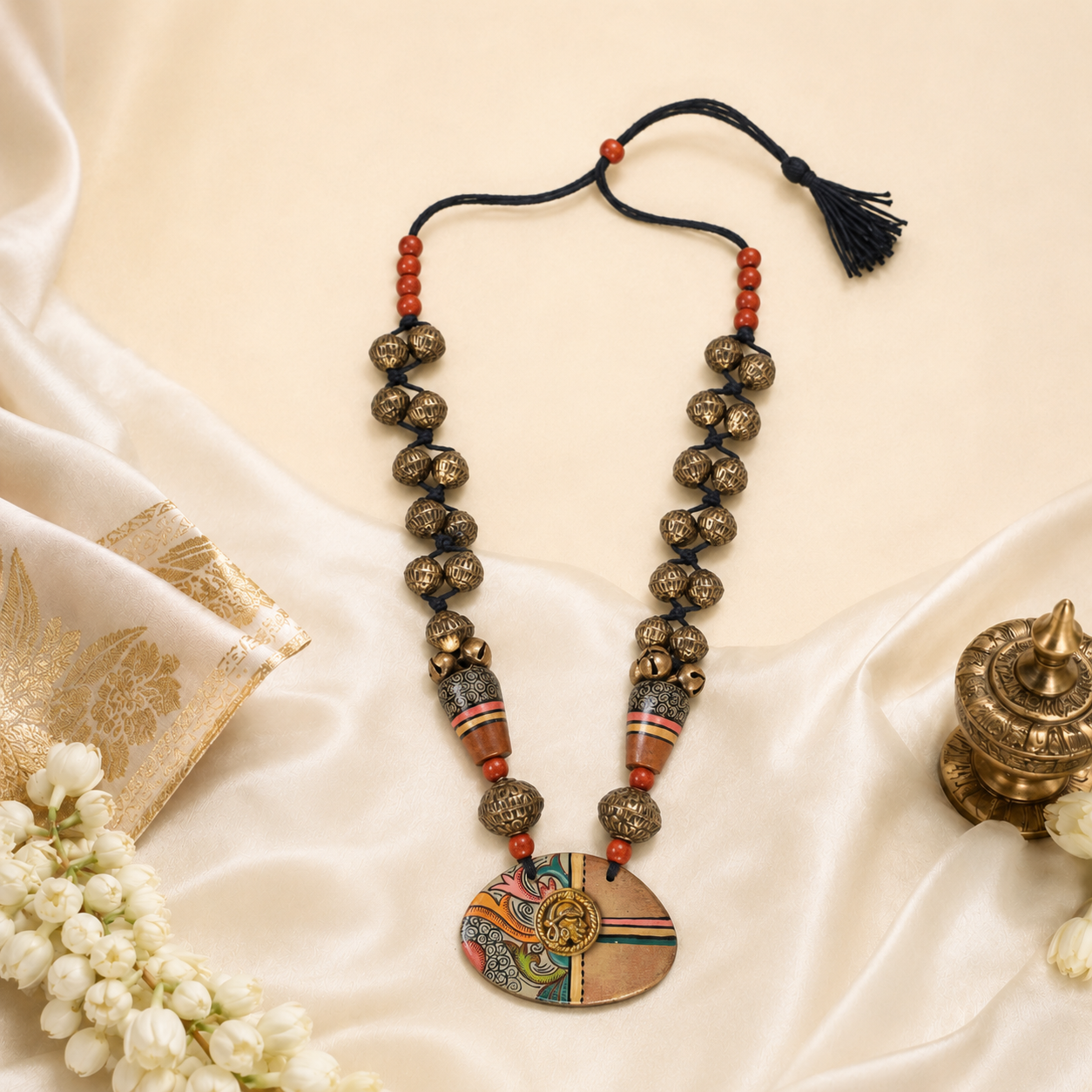 Blossom Brass Charm Necklace