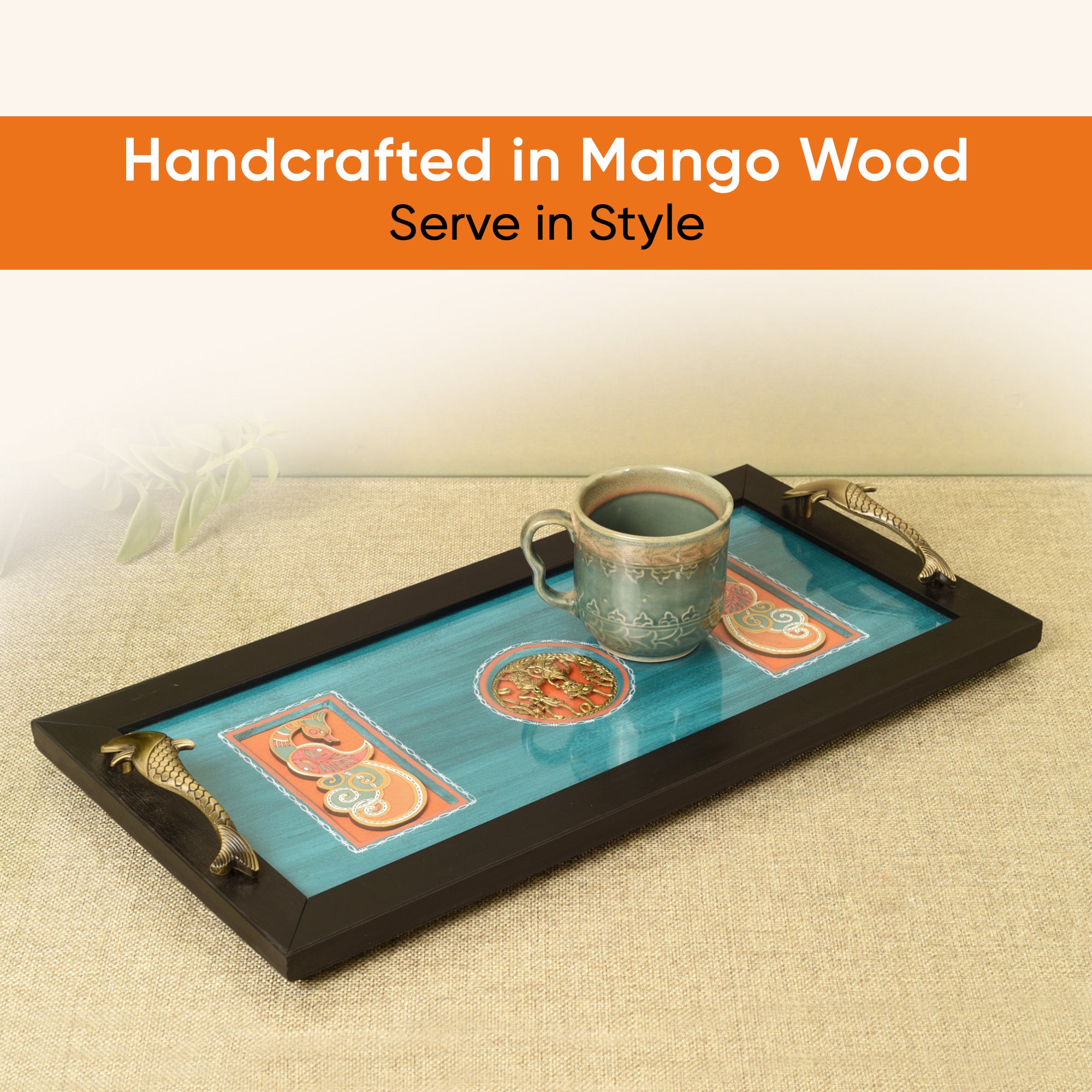 Peacock Elegance Tray