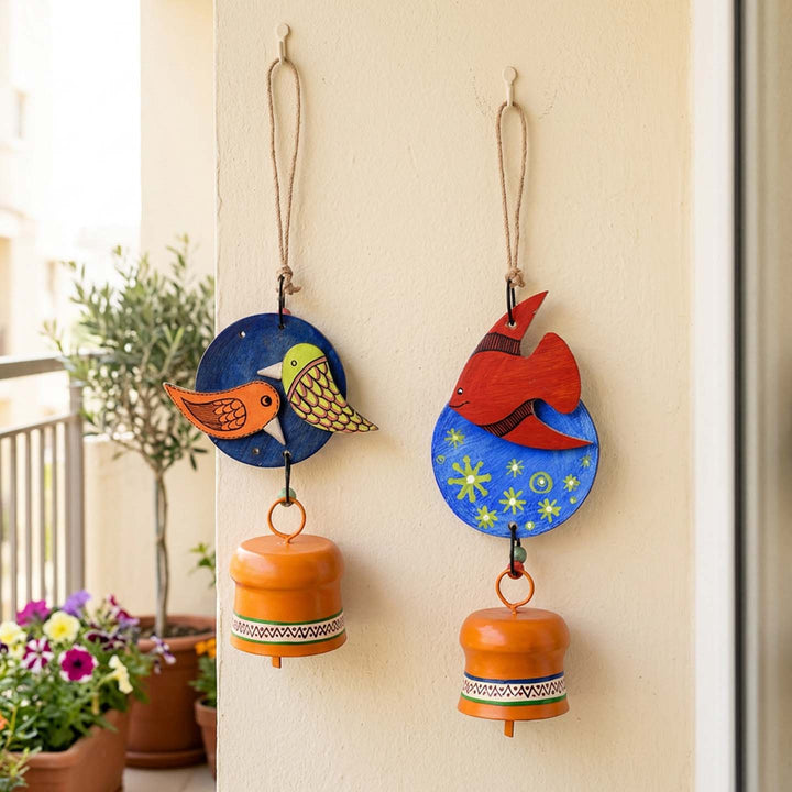 Celestial Harmony Bird & Fish Wind Chime Set