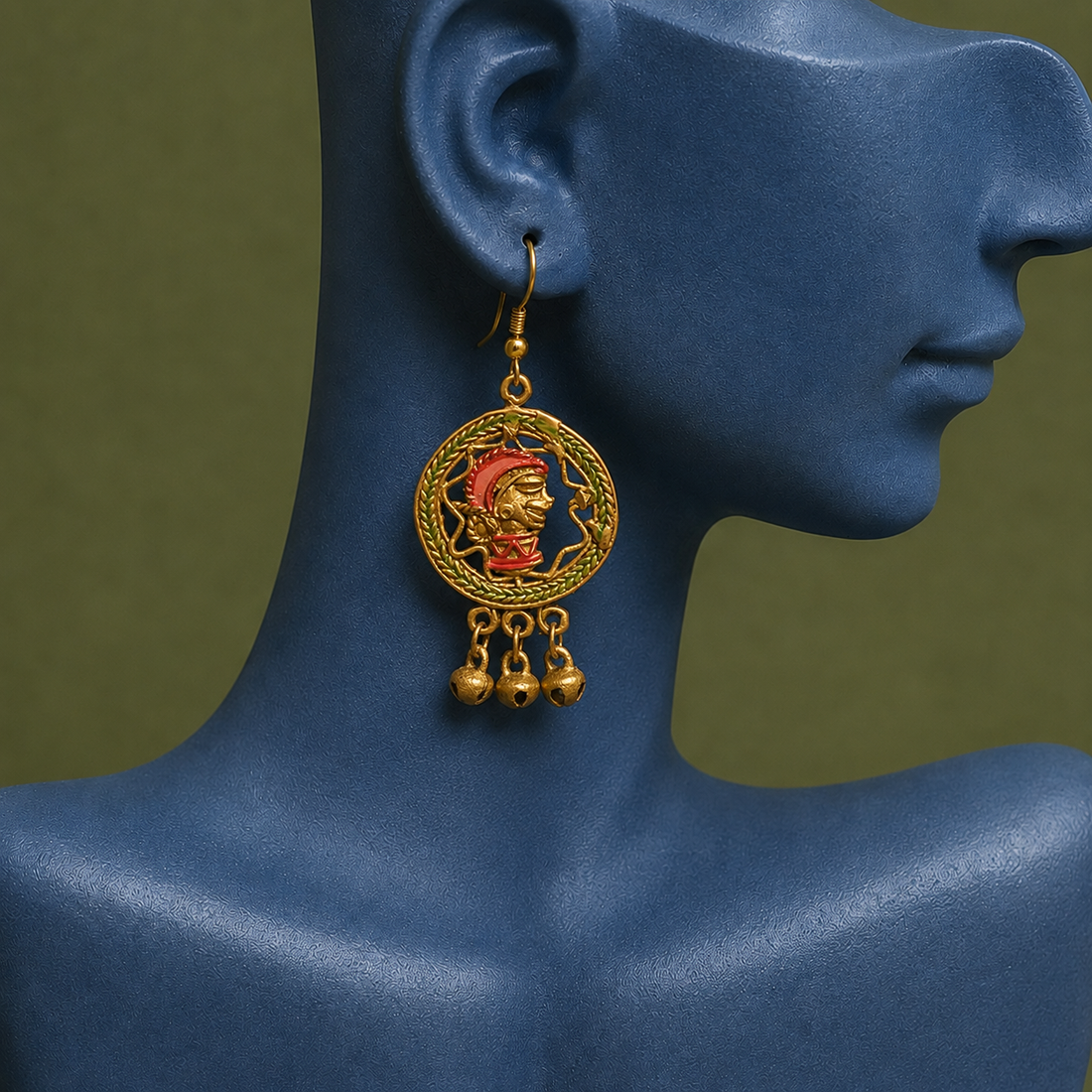 The Empress Star Handcrafted Trobal Dhokra Earrings