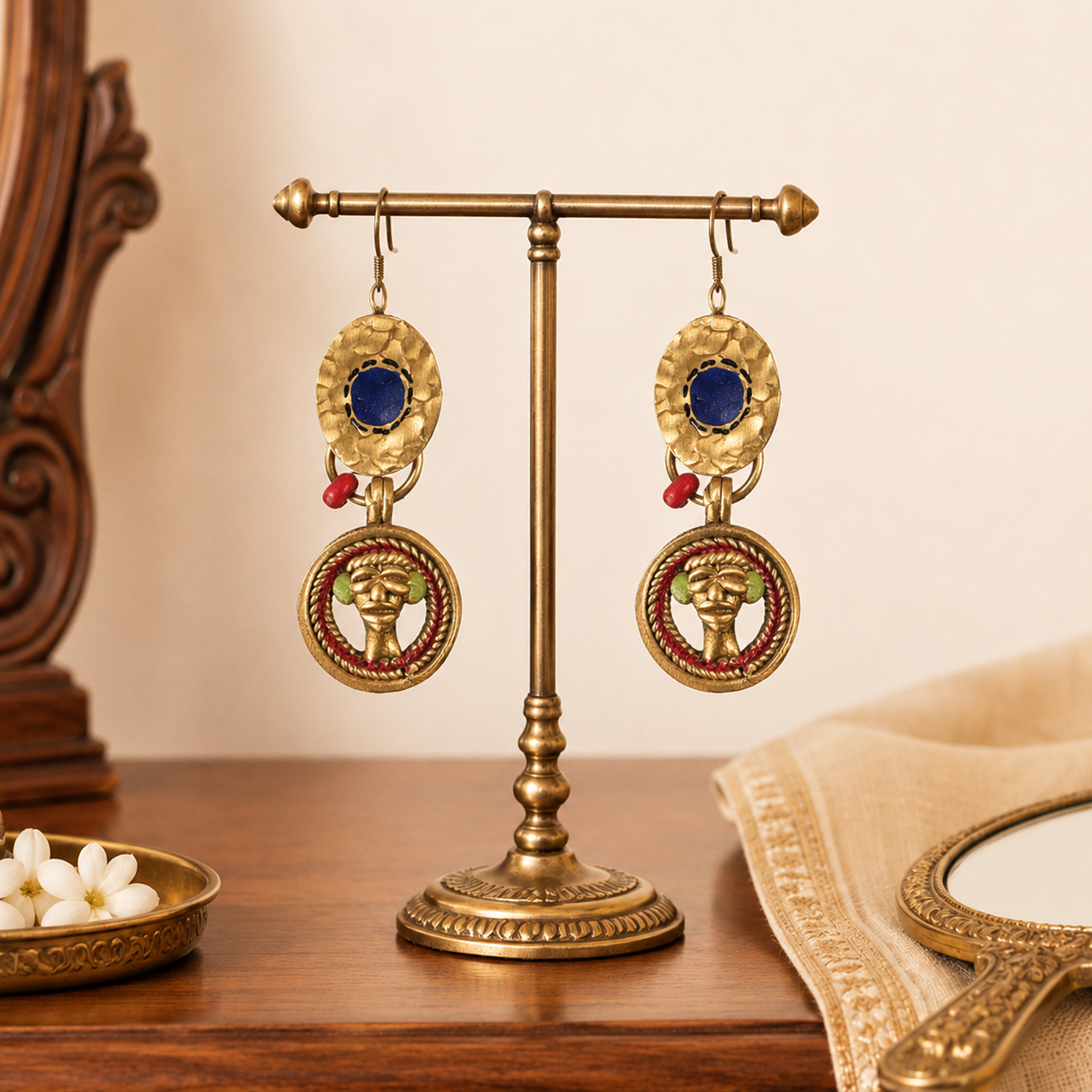 Queen Bleu Handcrafted Earrings