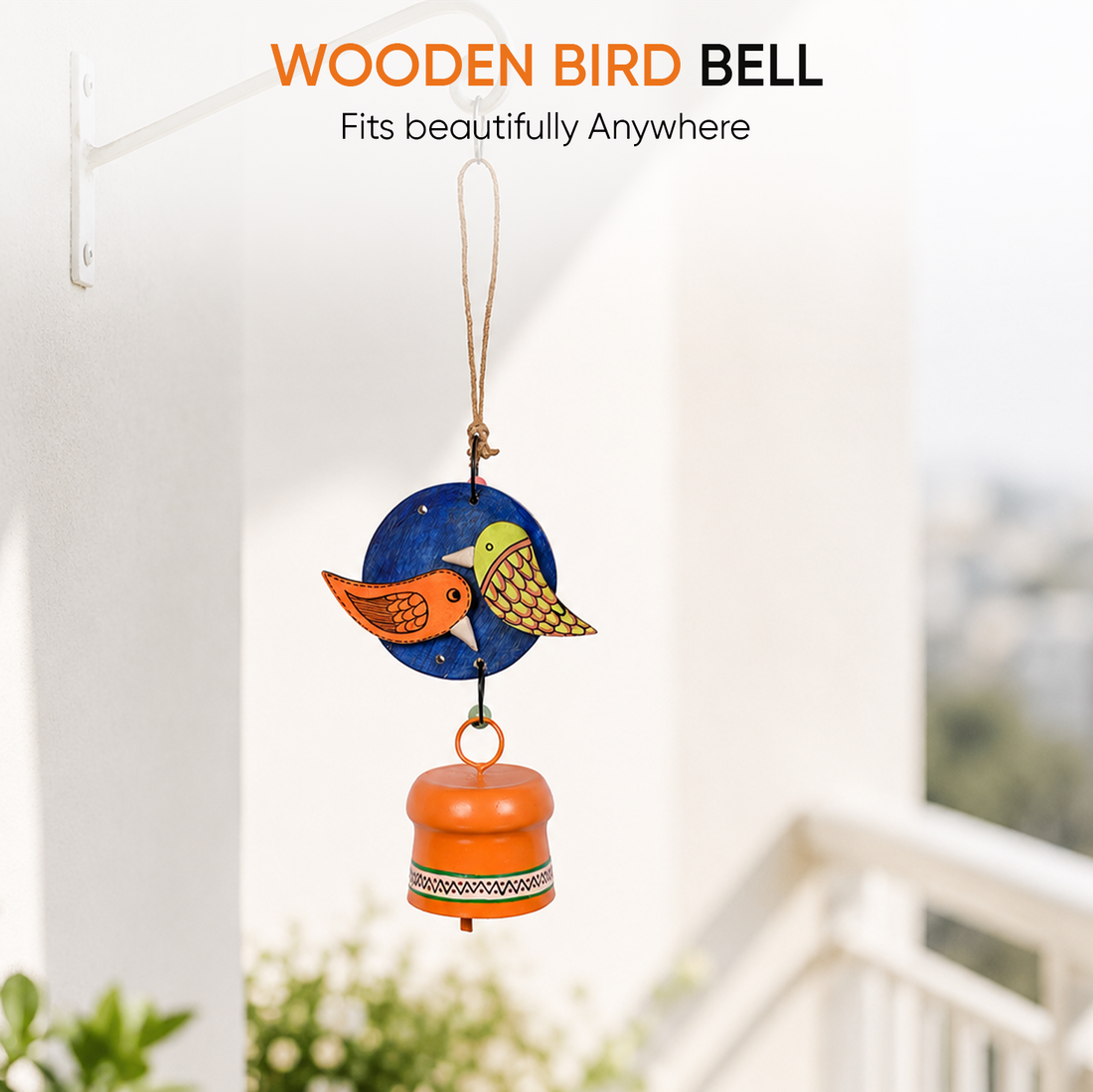 Windchime Wooden Bird Small (11x4)