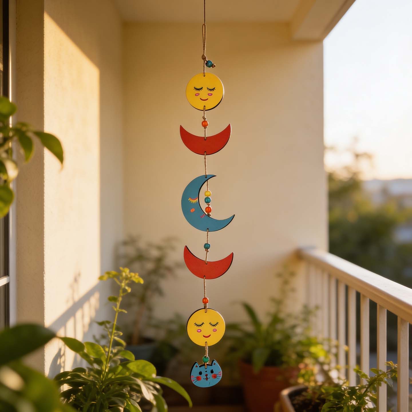 Celestial Kitty Wind Chime (29x4.5)