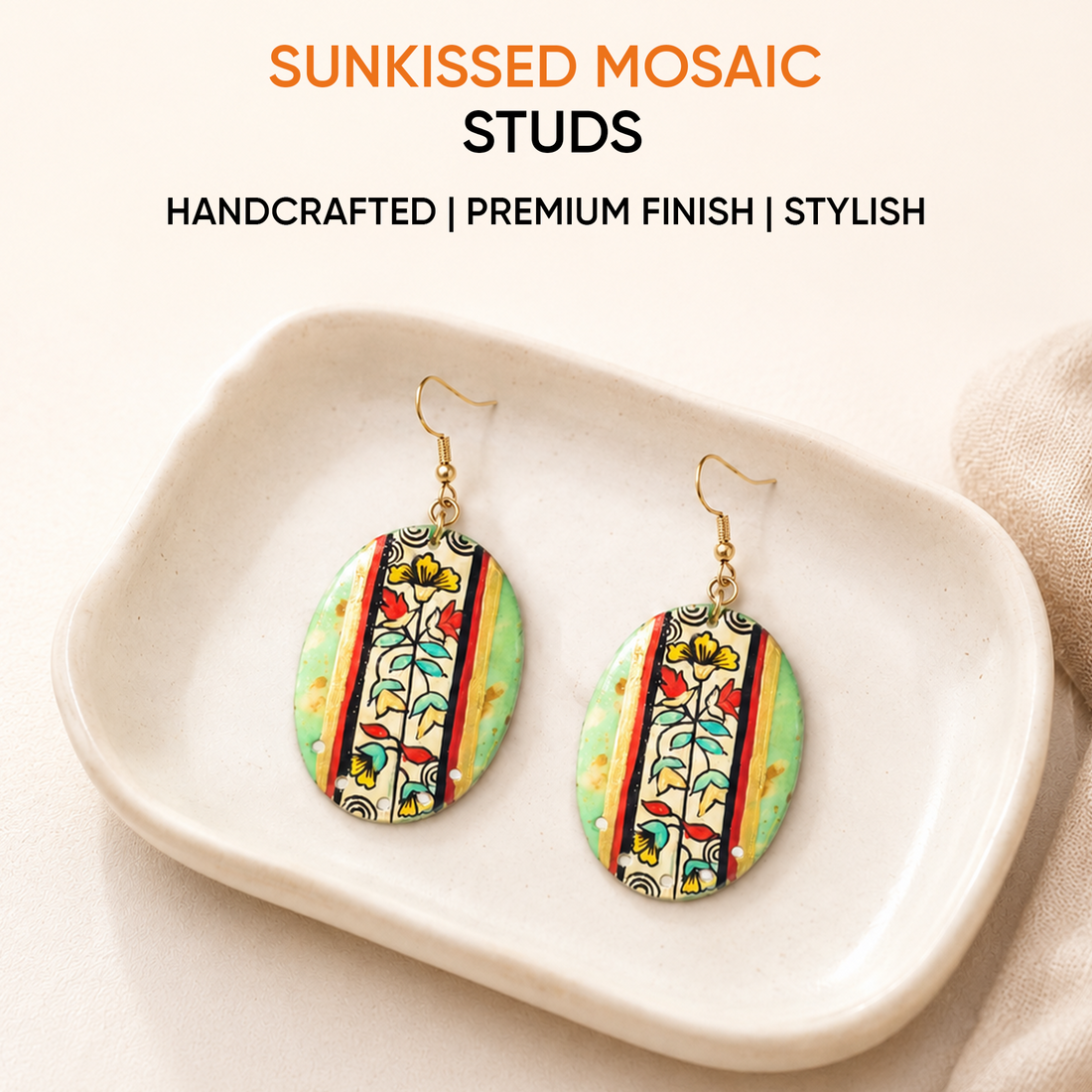 Sunkissed Mosaic Studs
