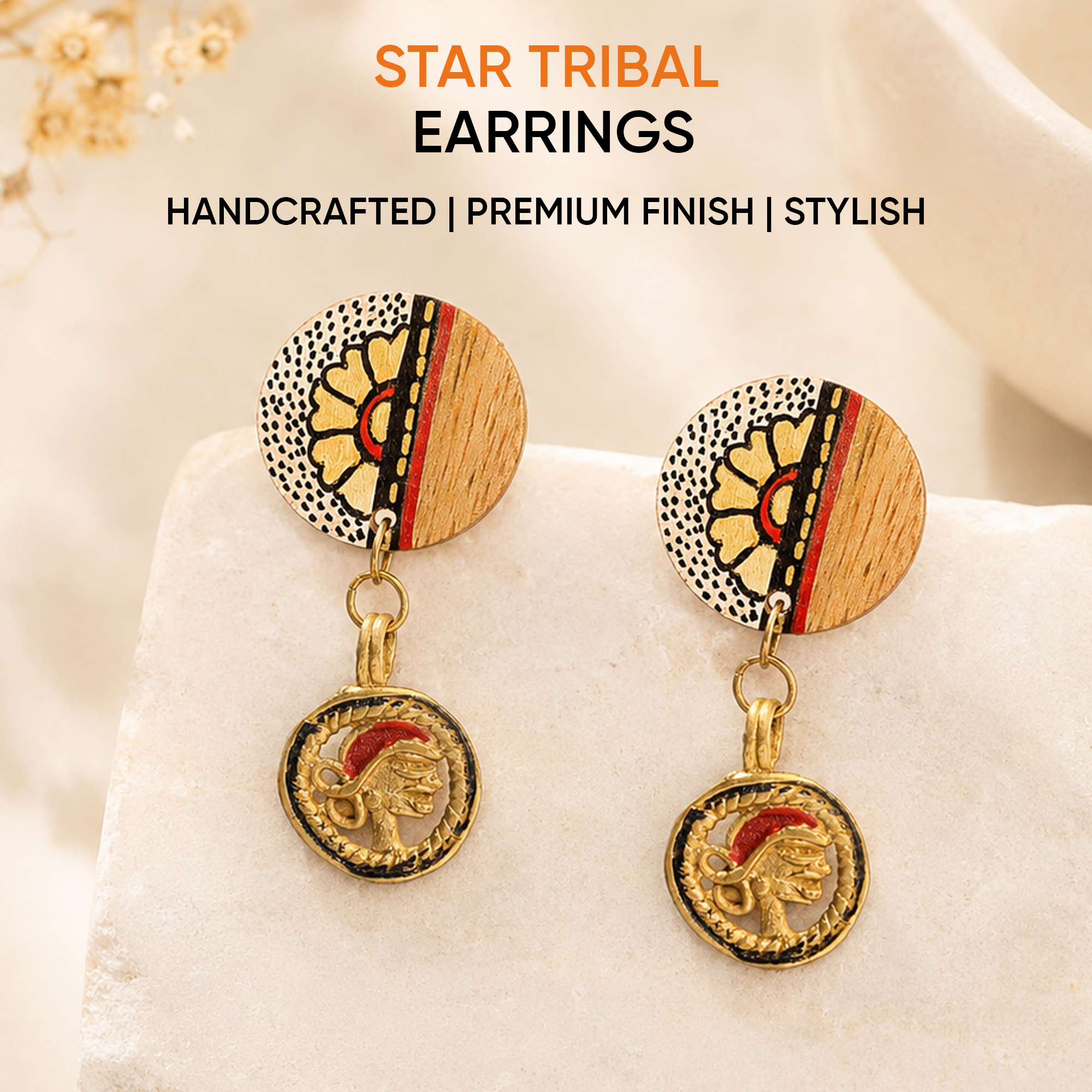The Star Handcrafted Tribal Earrings