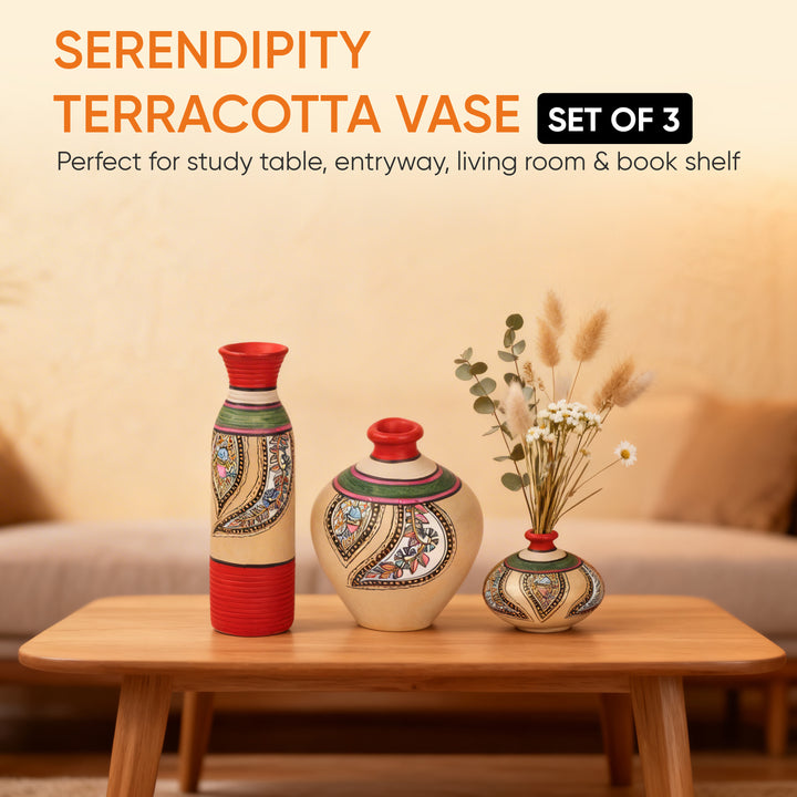 Salina Vases-Hand painted with Warli Art-So3