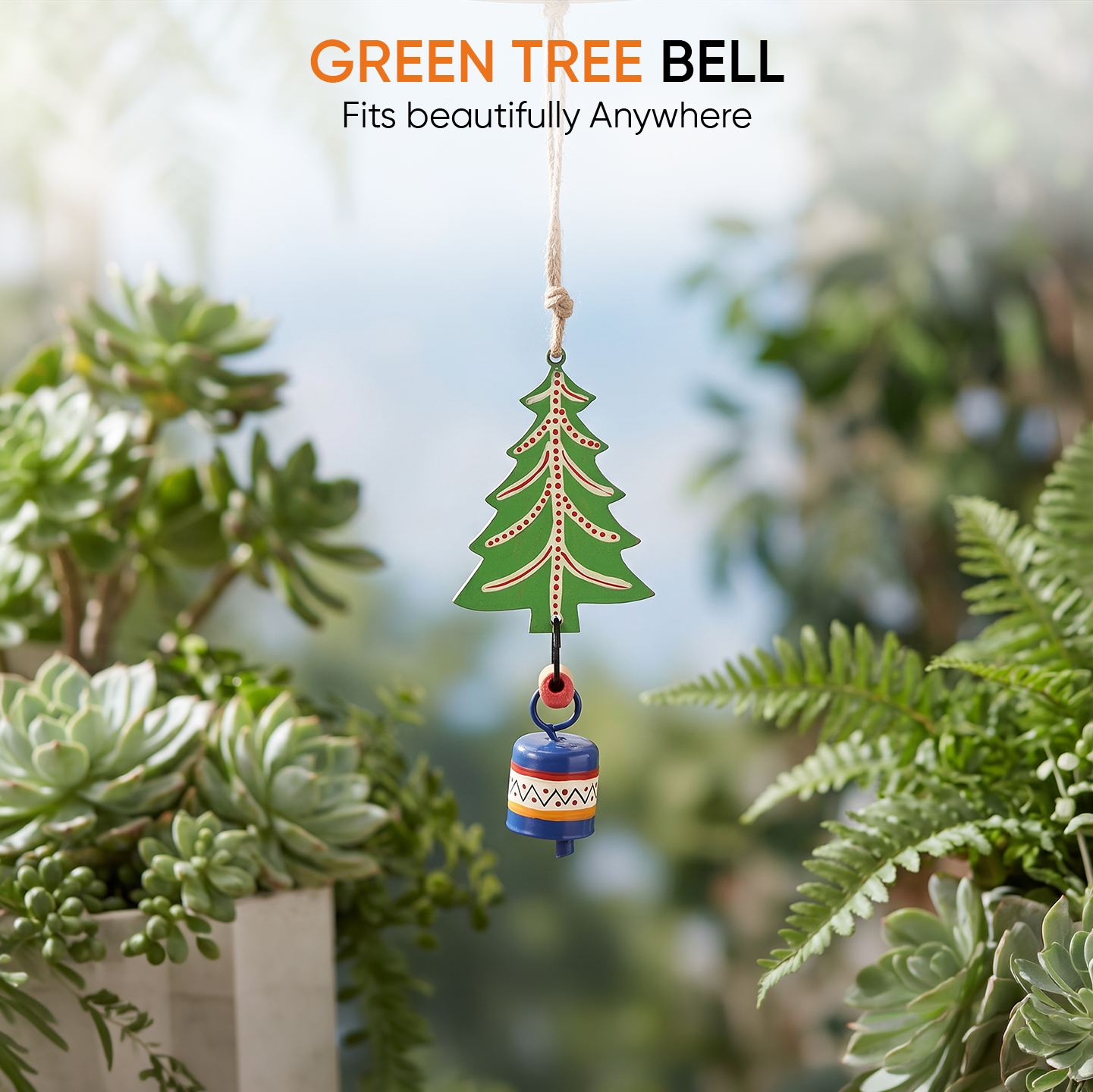 Aakriti Art Creations Green Tree Wind Chimes for Home