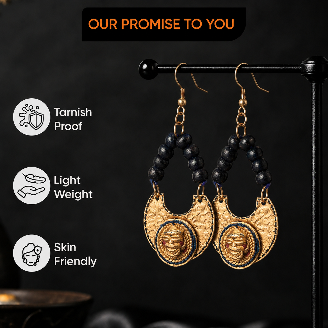 The Moon Queen Handcrafted Tribal Earrings