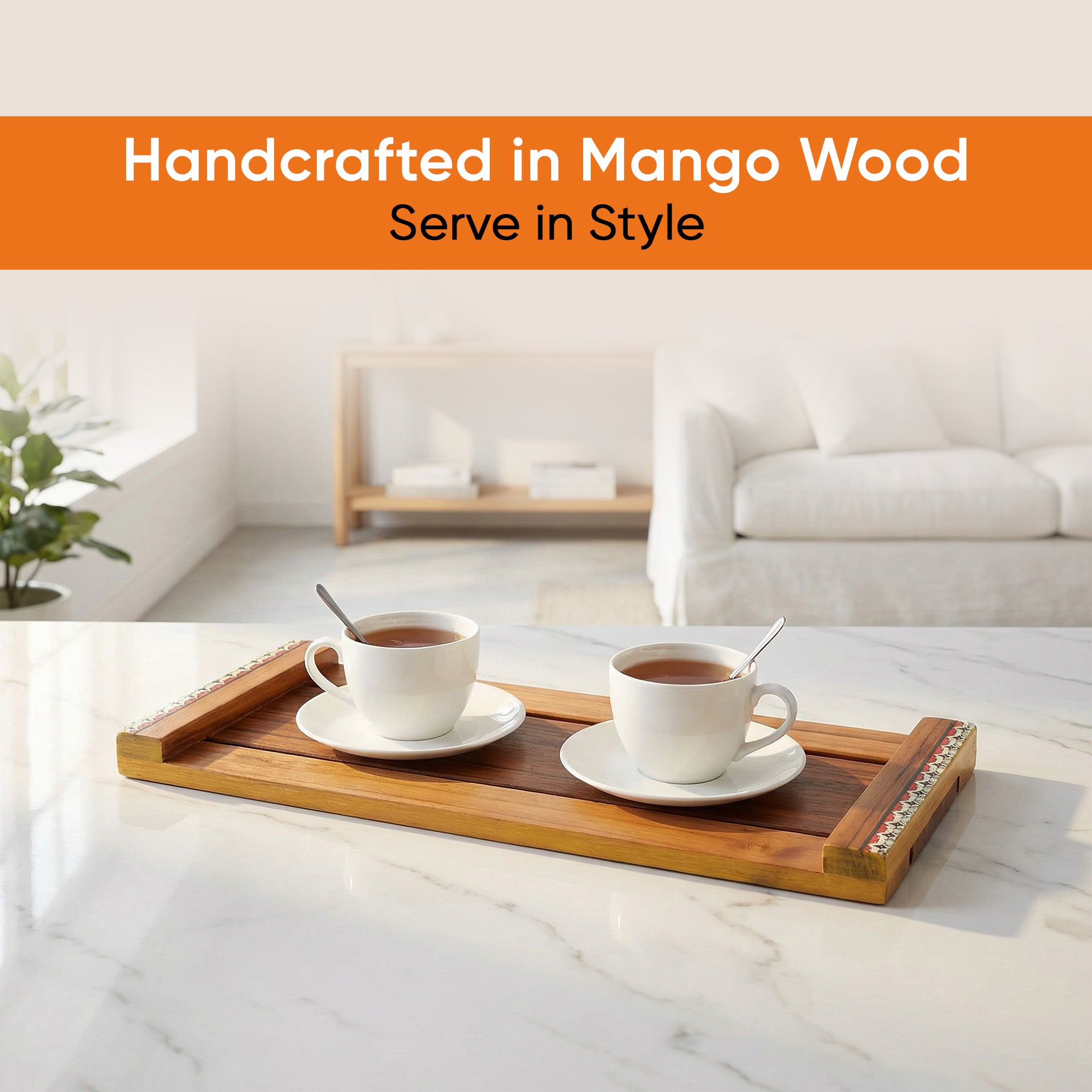Artisanal Mosiac Wooden Tray