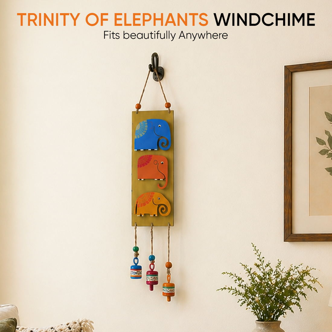 Trinity Of Elephants Windchime (3x1x19)