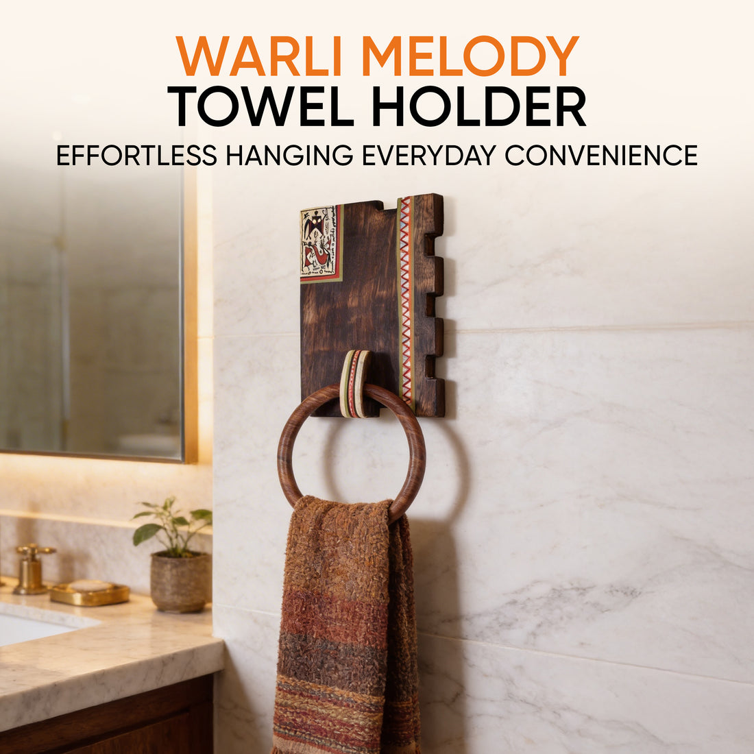 Warli Melody Towel Holder (4.5x2x10.5)