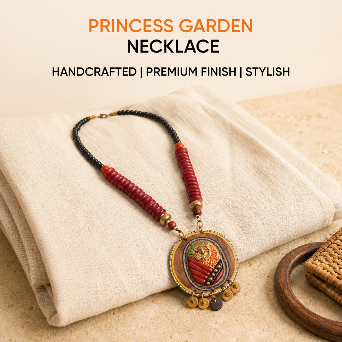 The Princess Garden' Handcrafted Tribal Dhokra Necklace