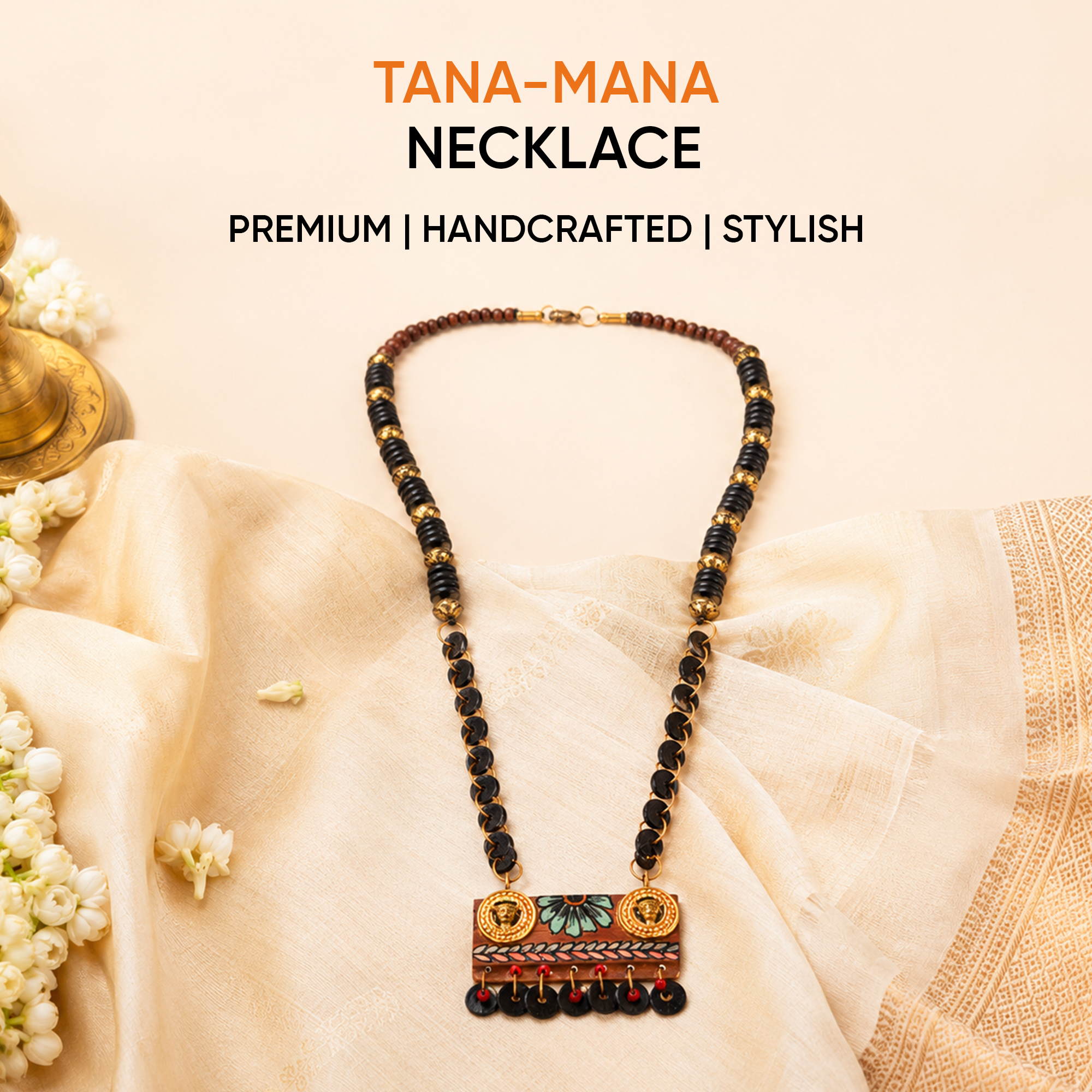 Tana-Mana' Handcrafted Tribal Dhokra Necklace