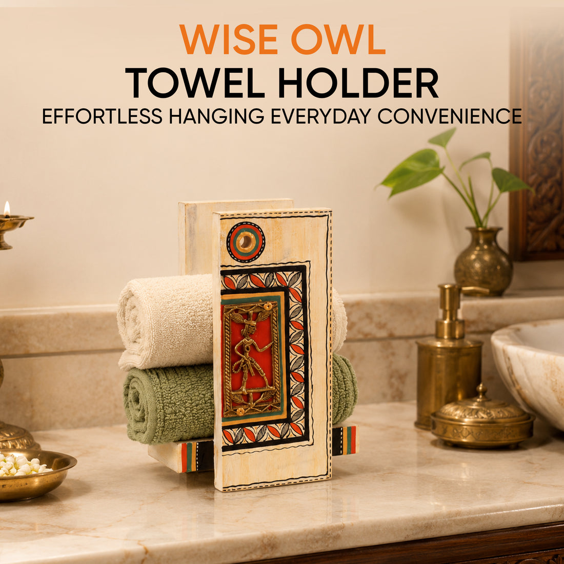 Wise Owl Hand-Painted Wall Painting