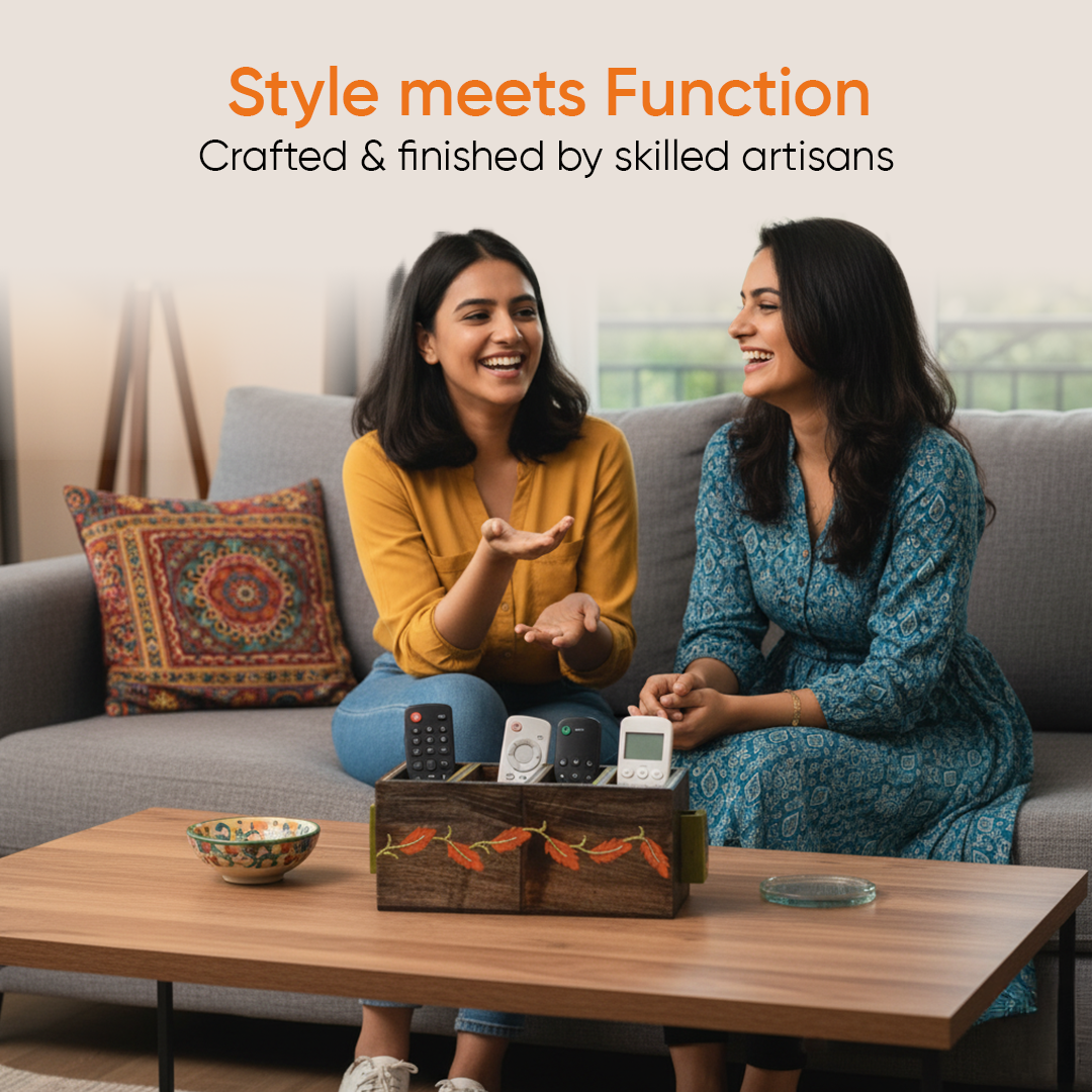 Autumn Leaf Cutlery Stand Handcrafted in Wood