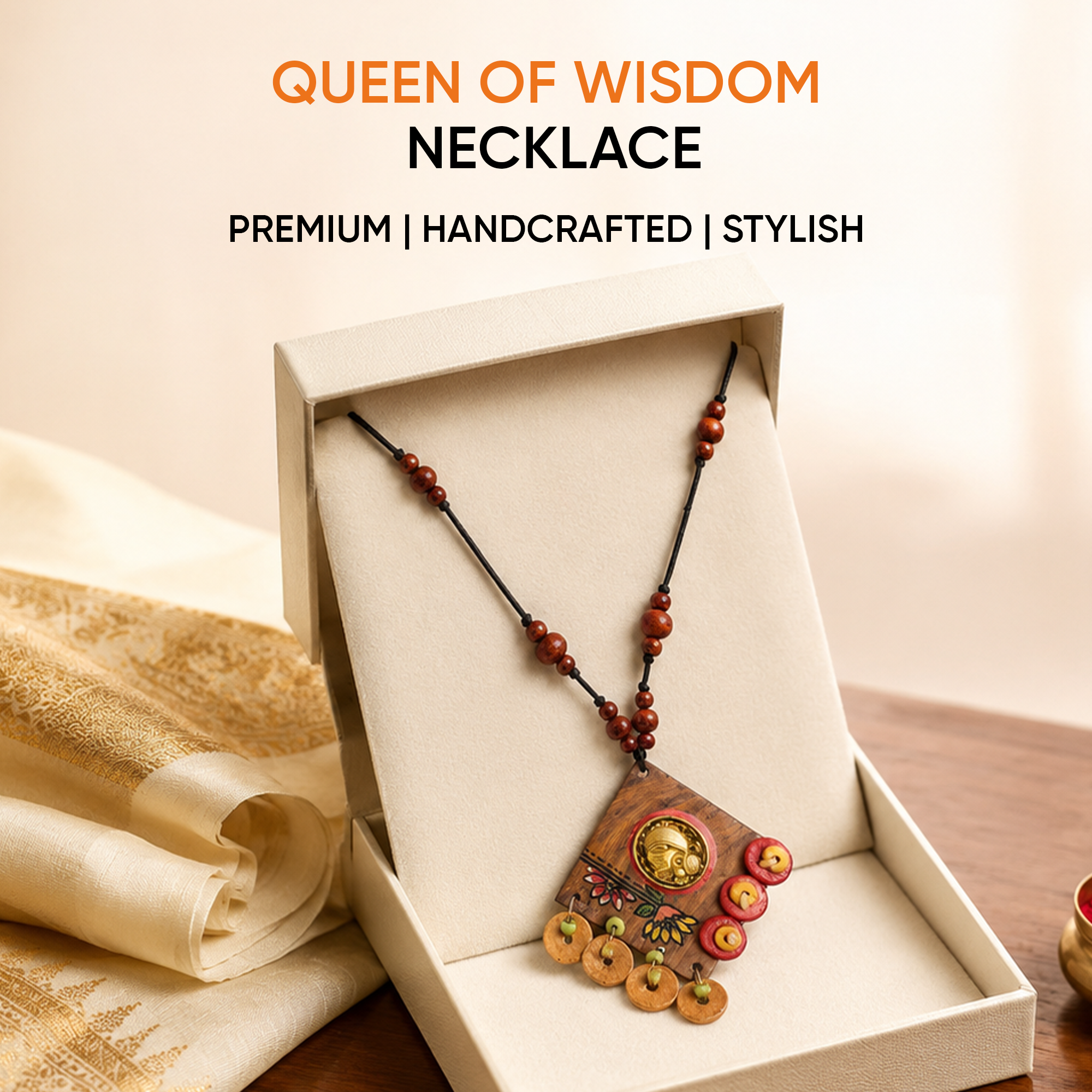 Queen of Wisdom' Handcrafted Tribal Dhokra Necklace