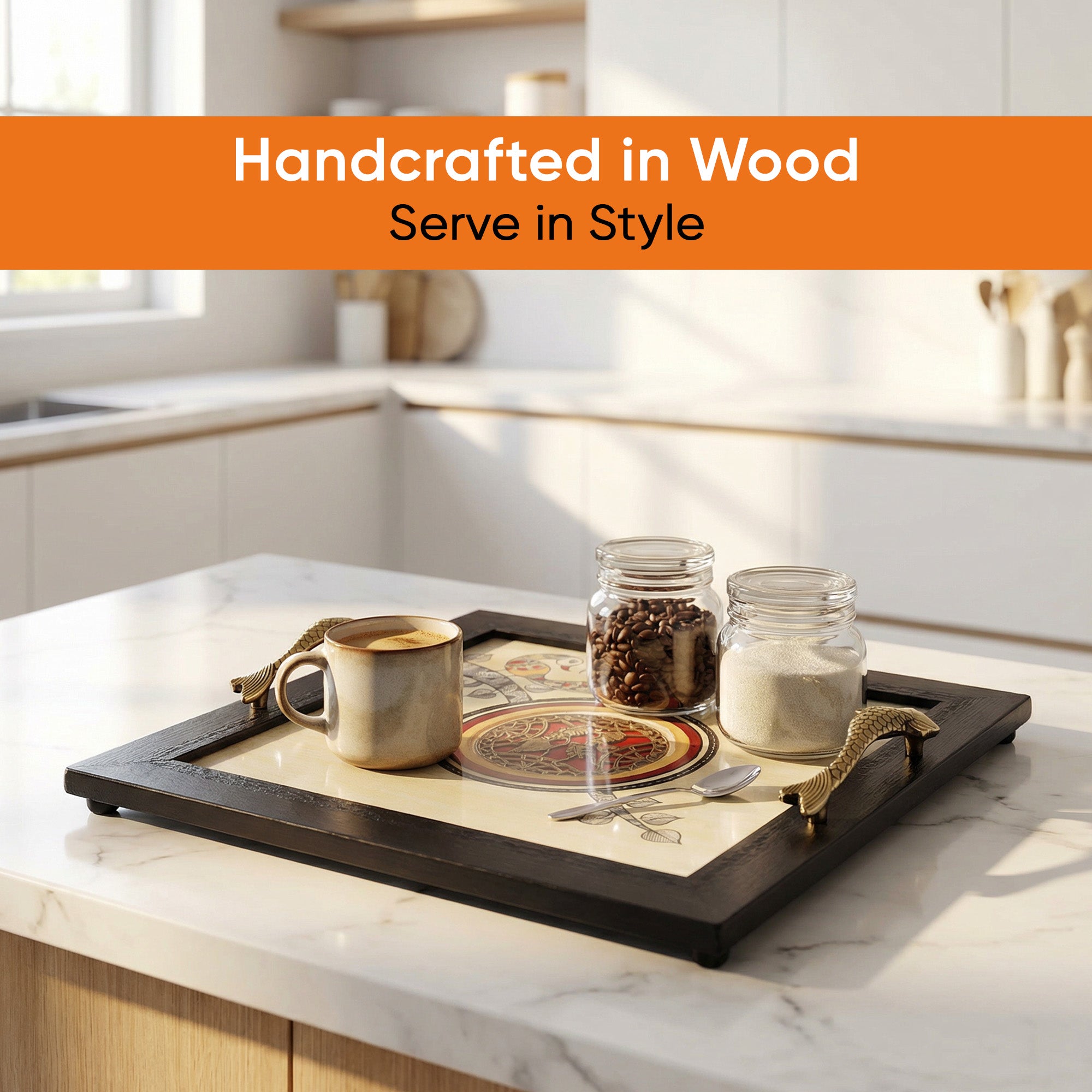 Artisan's Harmony Handcrafted Tray