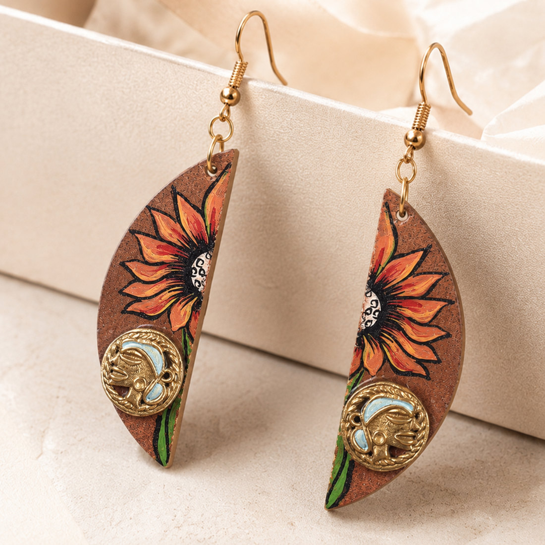 Butterfly-XII' Handcrafted Tribal Wooden Earrings