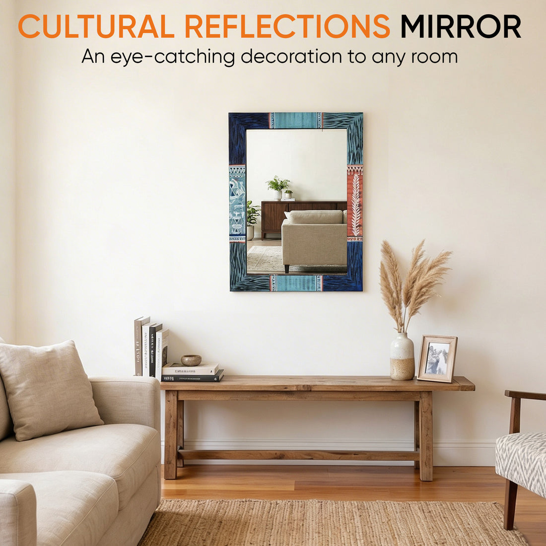 Cultural Reflections Wooden Mirror