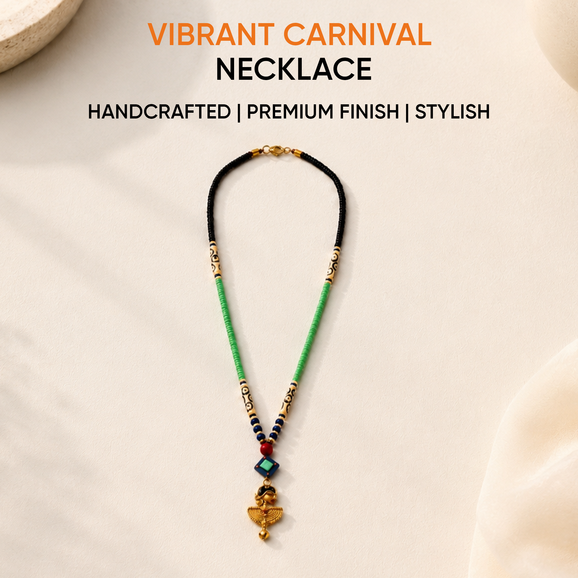 Vibrant Carnival Festoon Handcrafted Ethnic Necklace