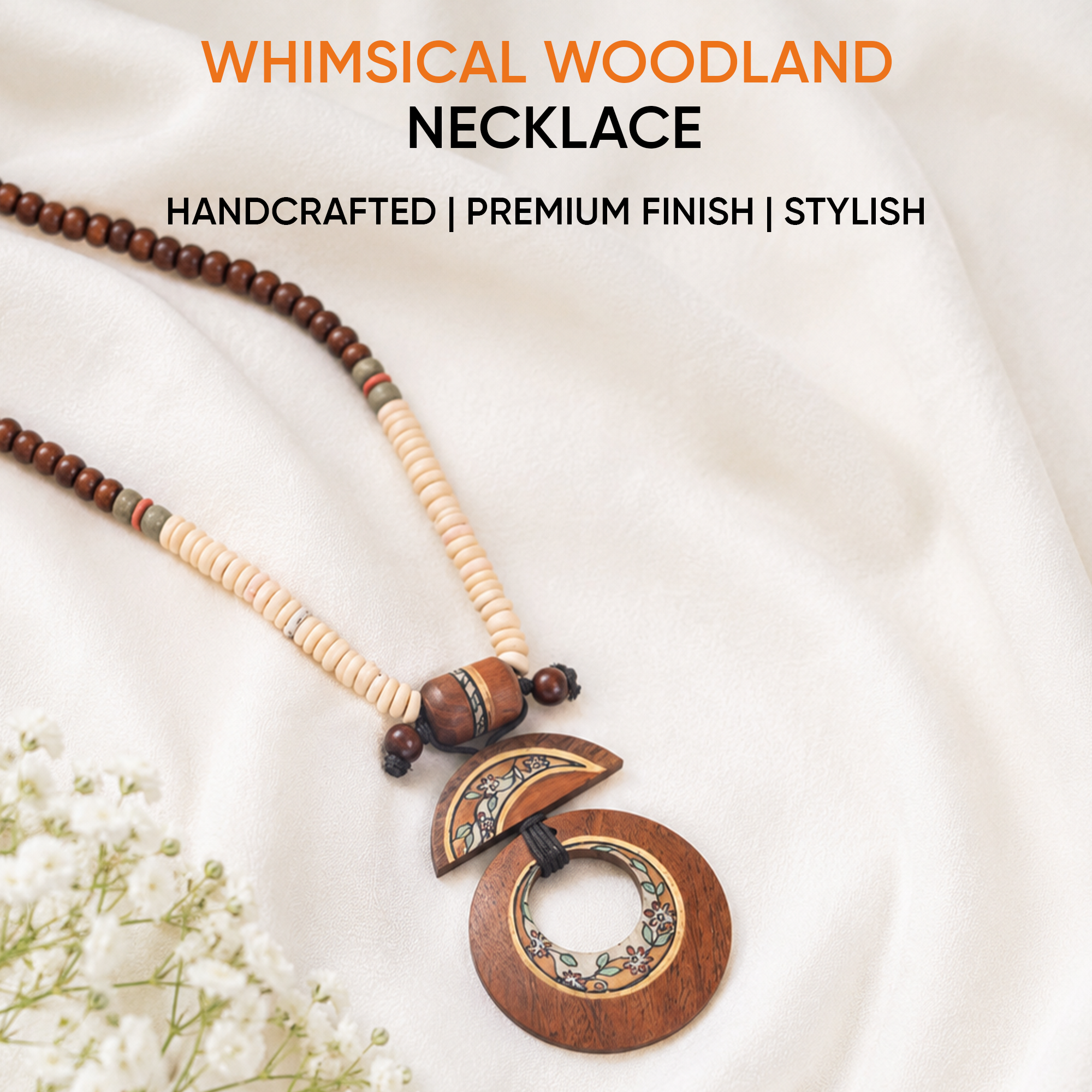 Whimsical Woodland Pendant Handcrafted Ethnic Necklace