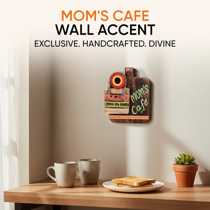 Mom's Cafe Wall Accent Handcrafted (7.5x2.5x9)