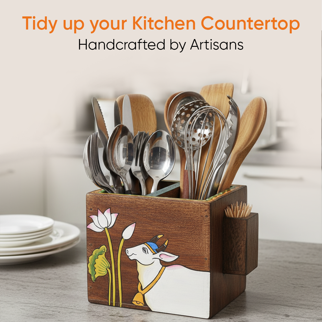 Pichhwai Leela Cutlery Holder