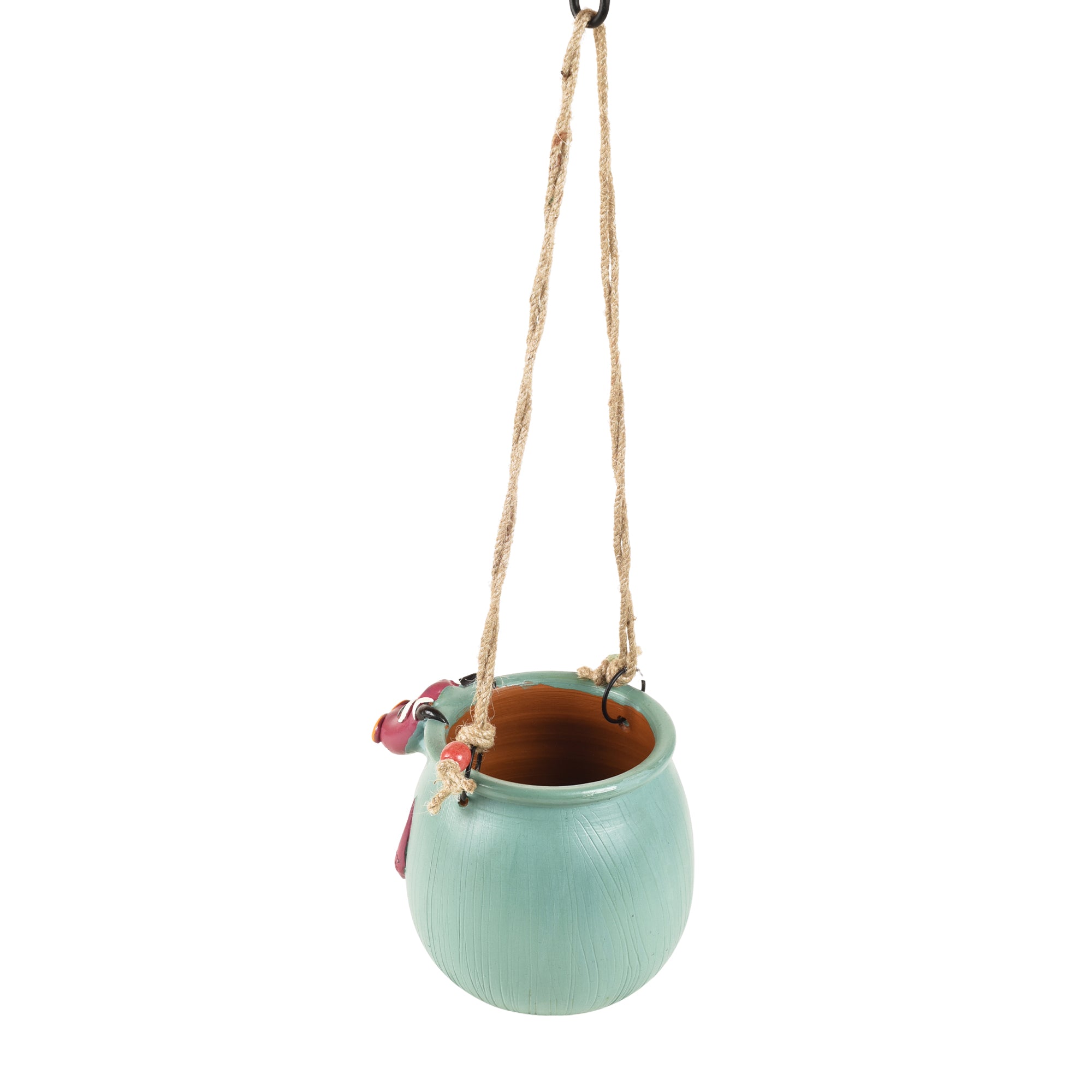 Blue Bull Hanging Planter in Terracotta (5x6x17)