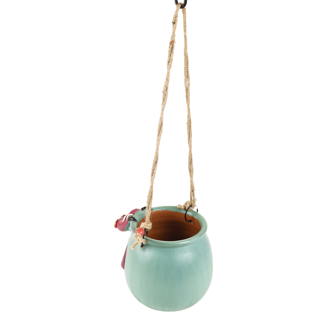 Blue Bull Hanging Planter in Terracotta (5x6x17)