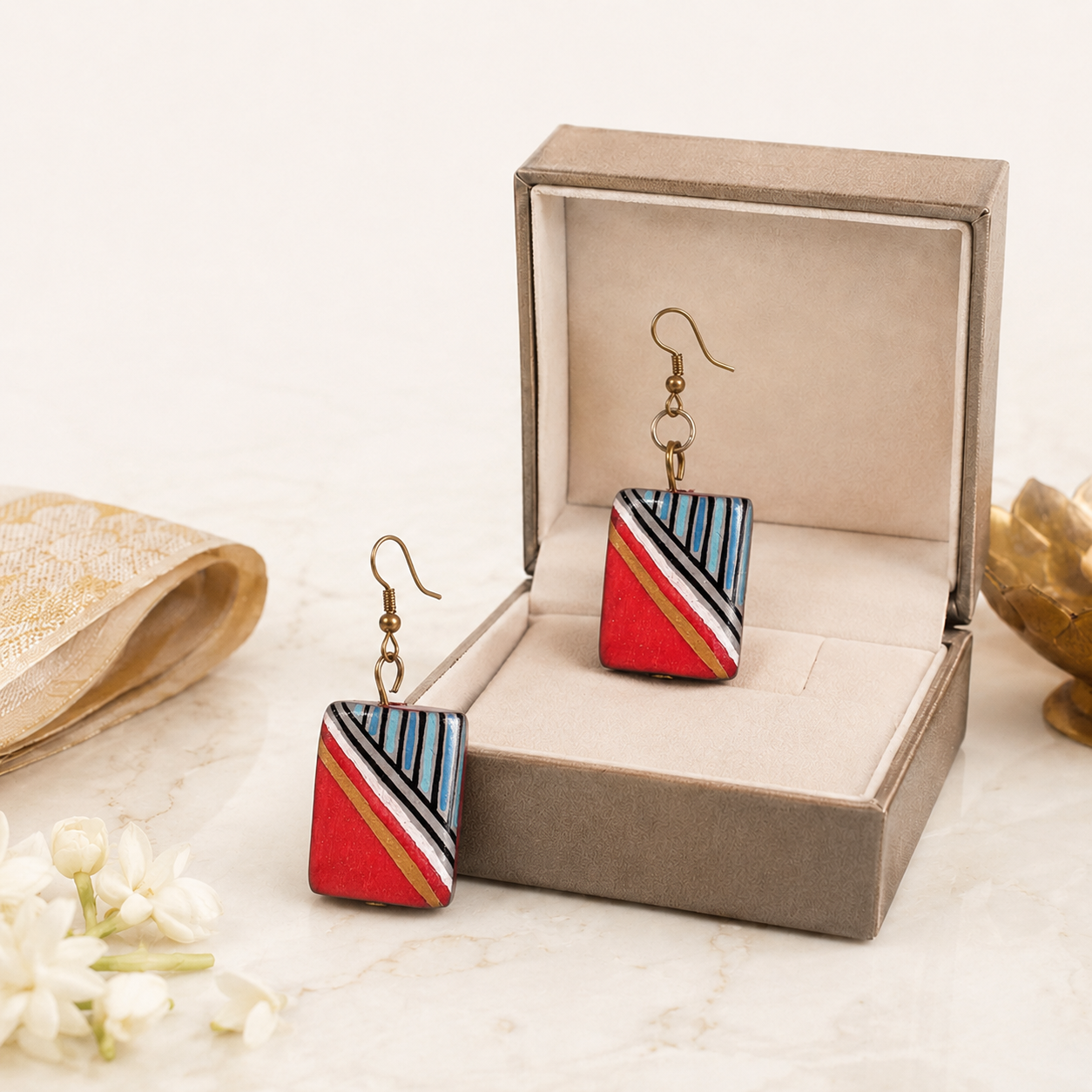 Boho Bloom Blossoms Ethnic Earrings