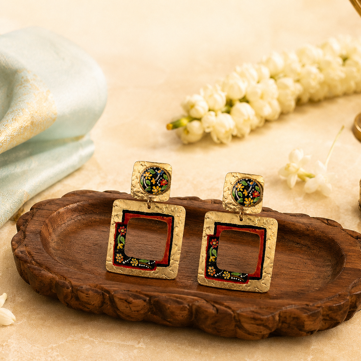 Golden Petal Earrings