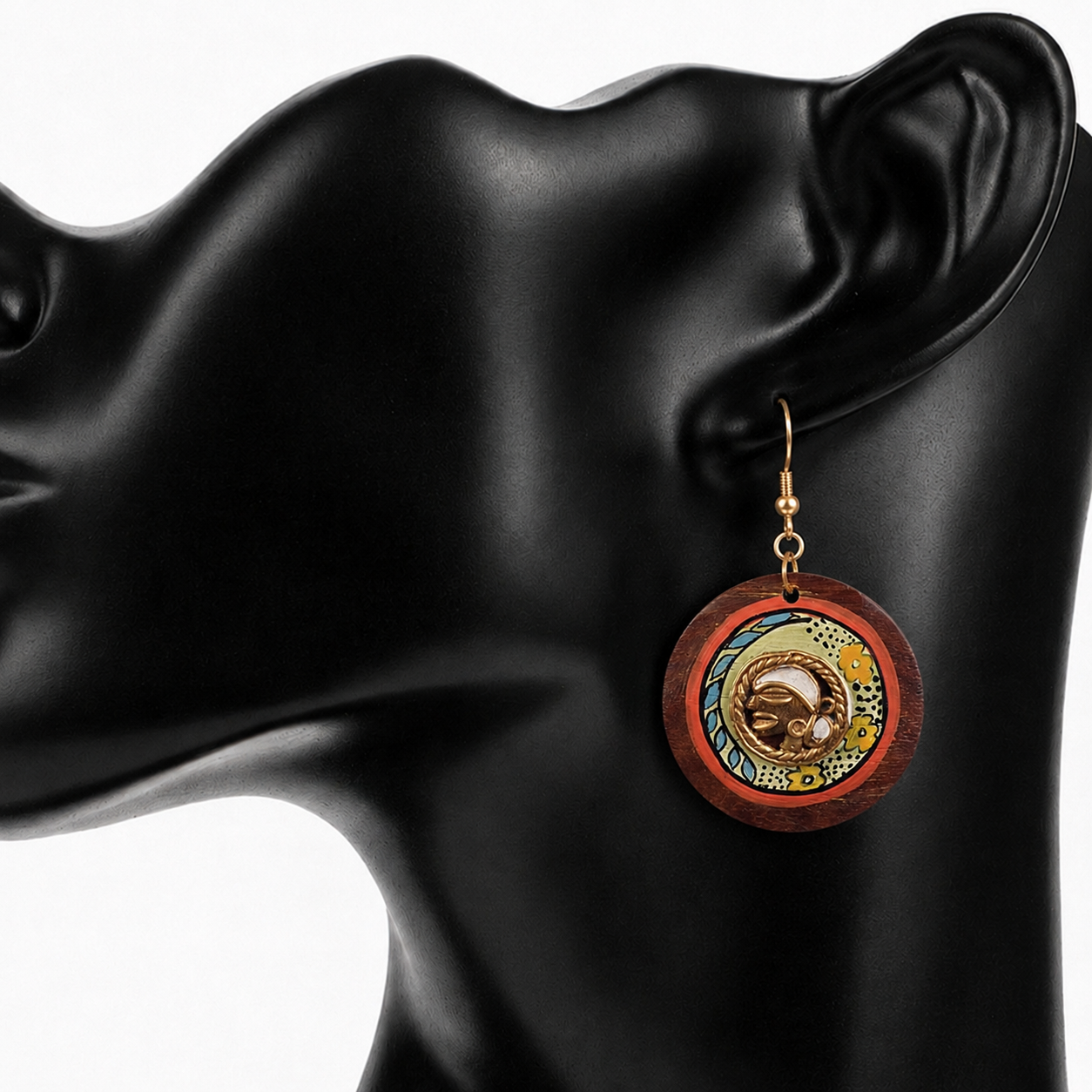 Princess-IV' Handcrafted Tribal Wooden Earrings