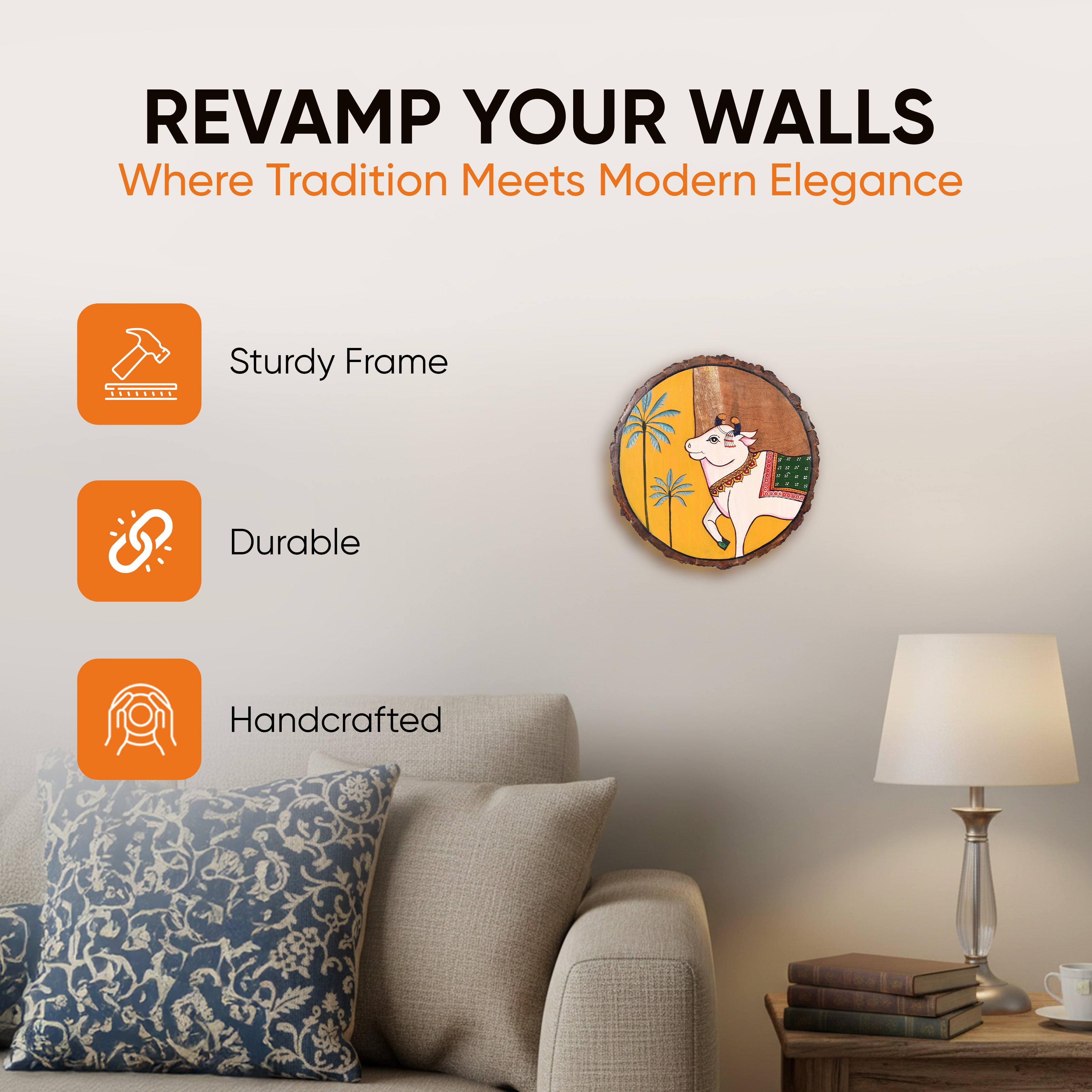 Pichhwai Nandi Wall Accent