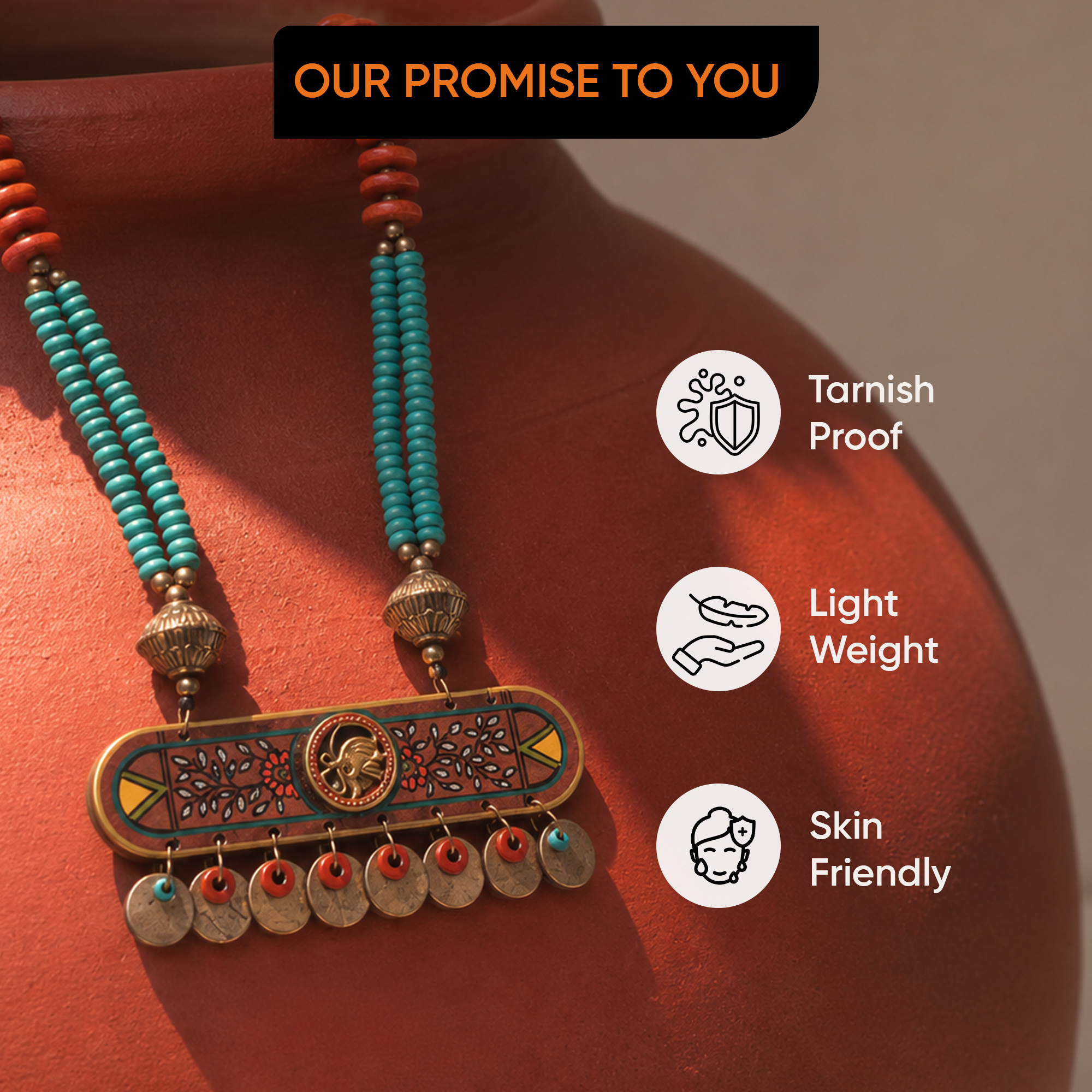 Urvashi' Handcrafted Tribal Dhokra Necklace