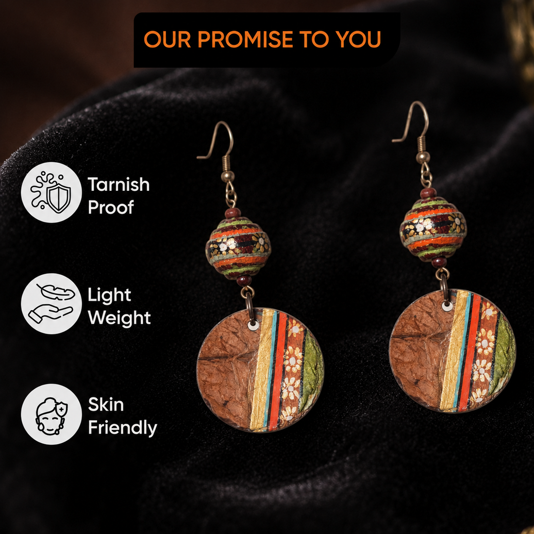 Swaying Coco Medley Ethnic Earrings