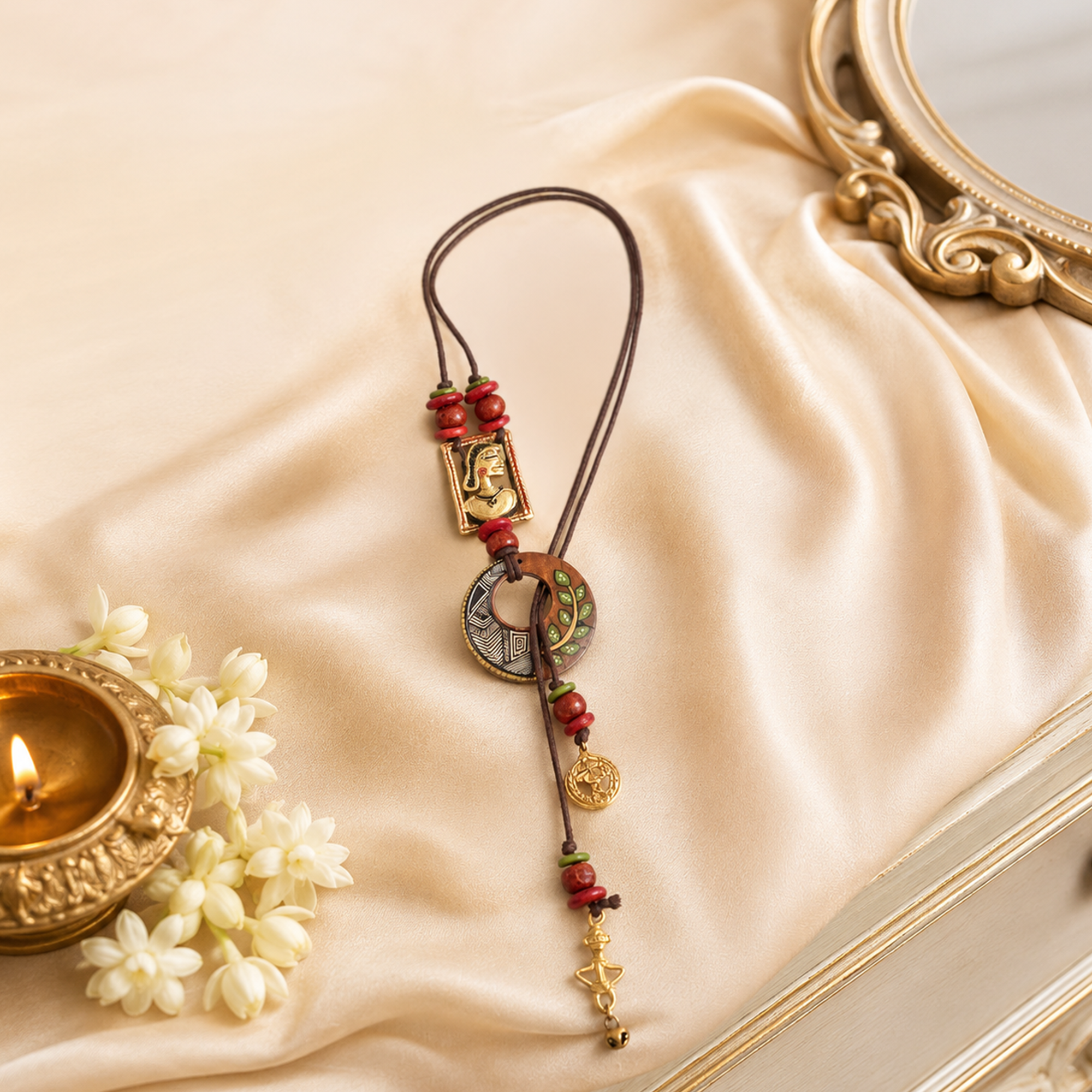 Cleopatra' Handcrafted Tribal Dhokra Necklace