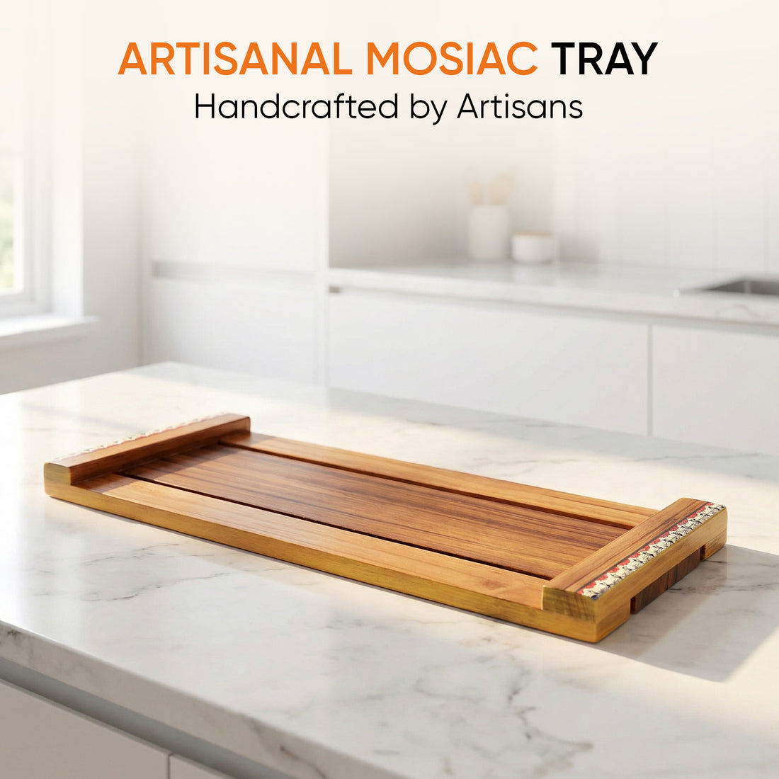 Artisanal Mosiac Wooden Tray