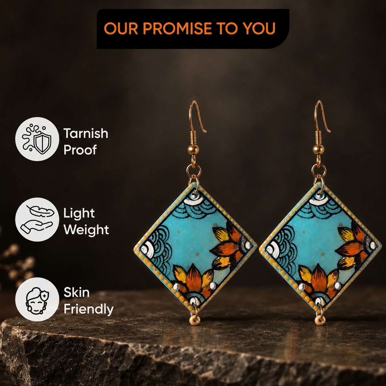 Sun-Kissed Henna Studs