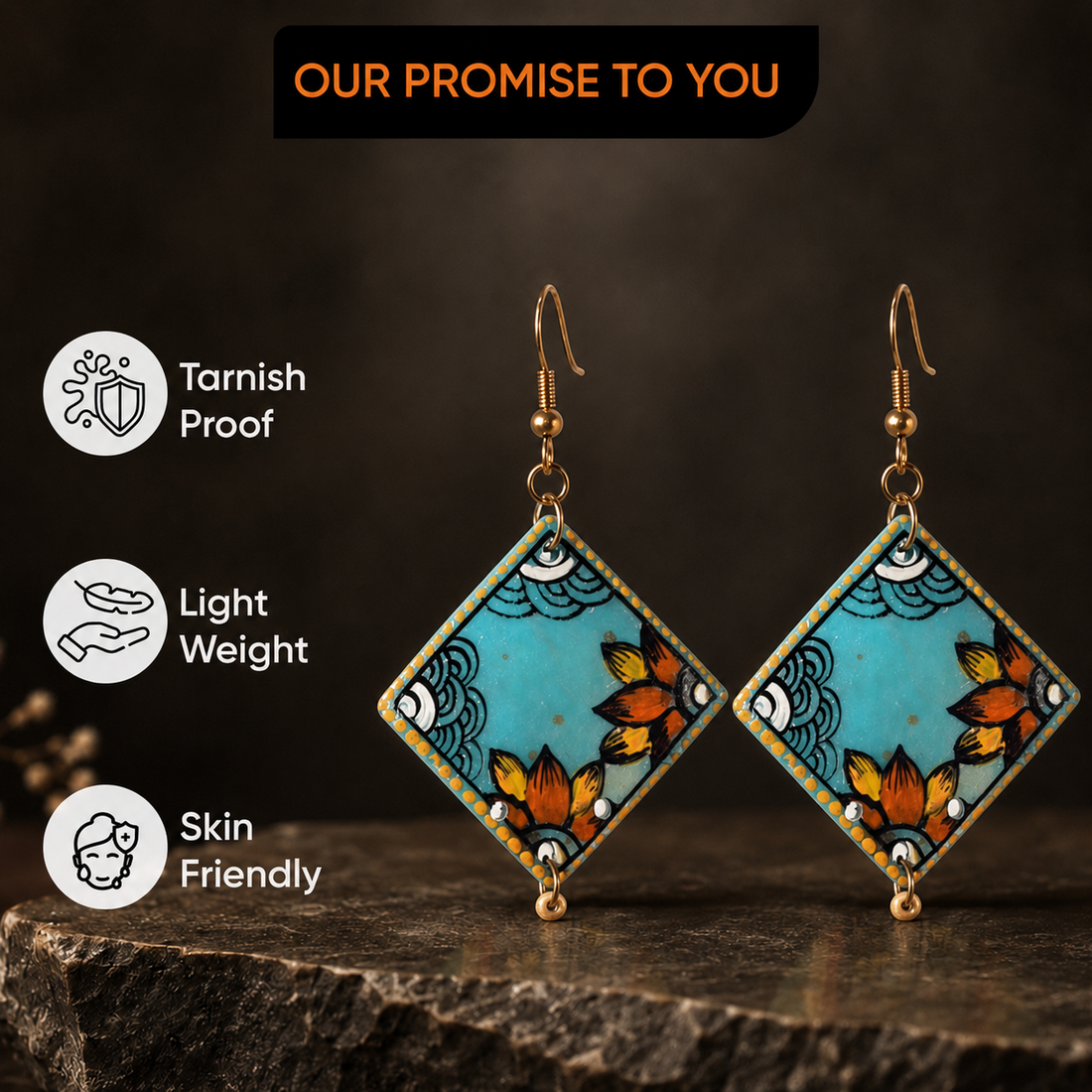 Sun-Kissed Henna Studs